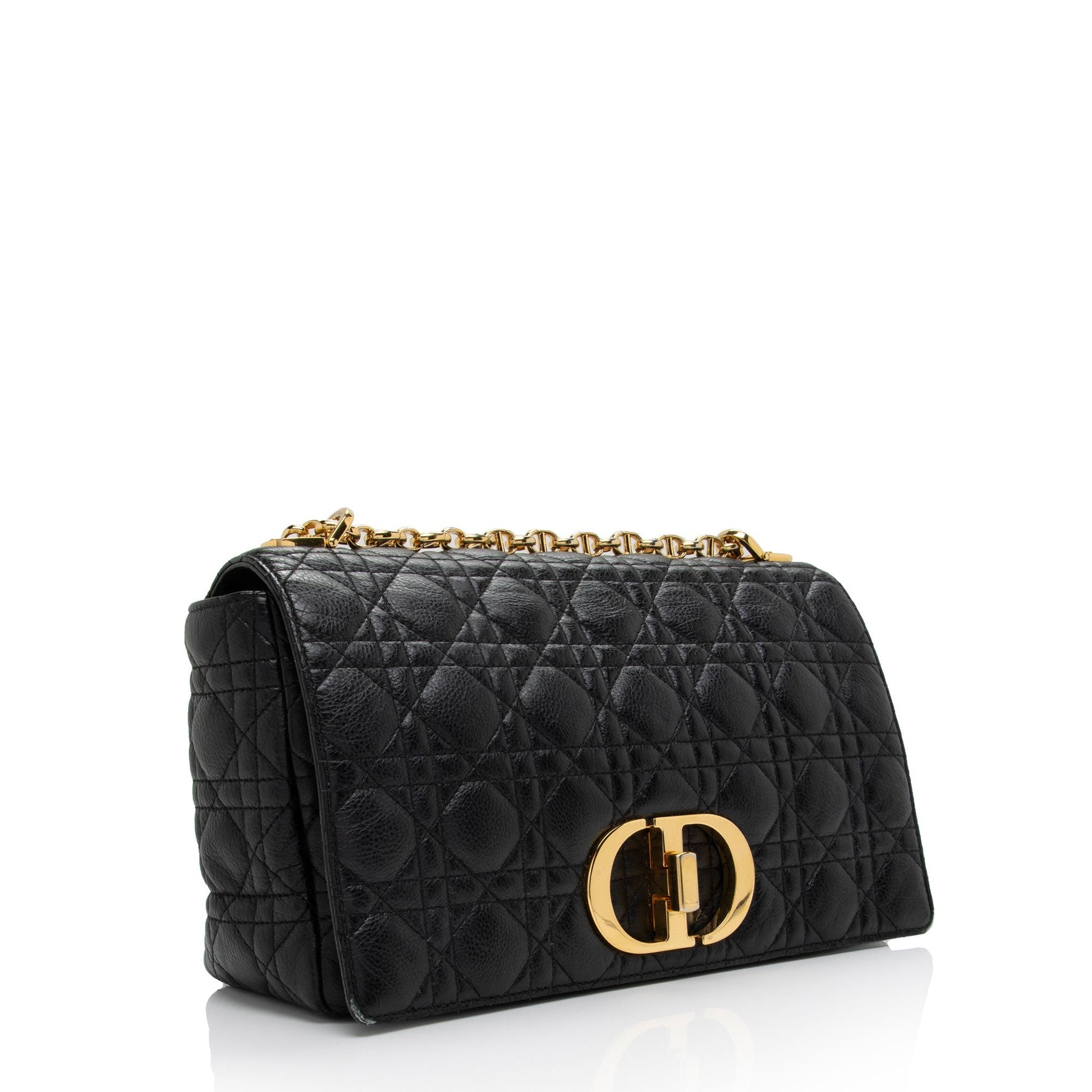 Dior Cannage Calfskin Caro Shoulder Bag Shf Nckj9E Large