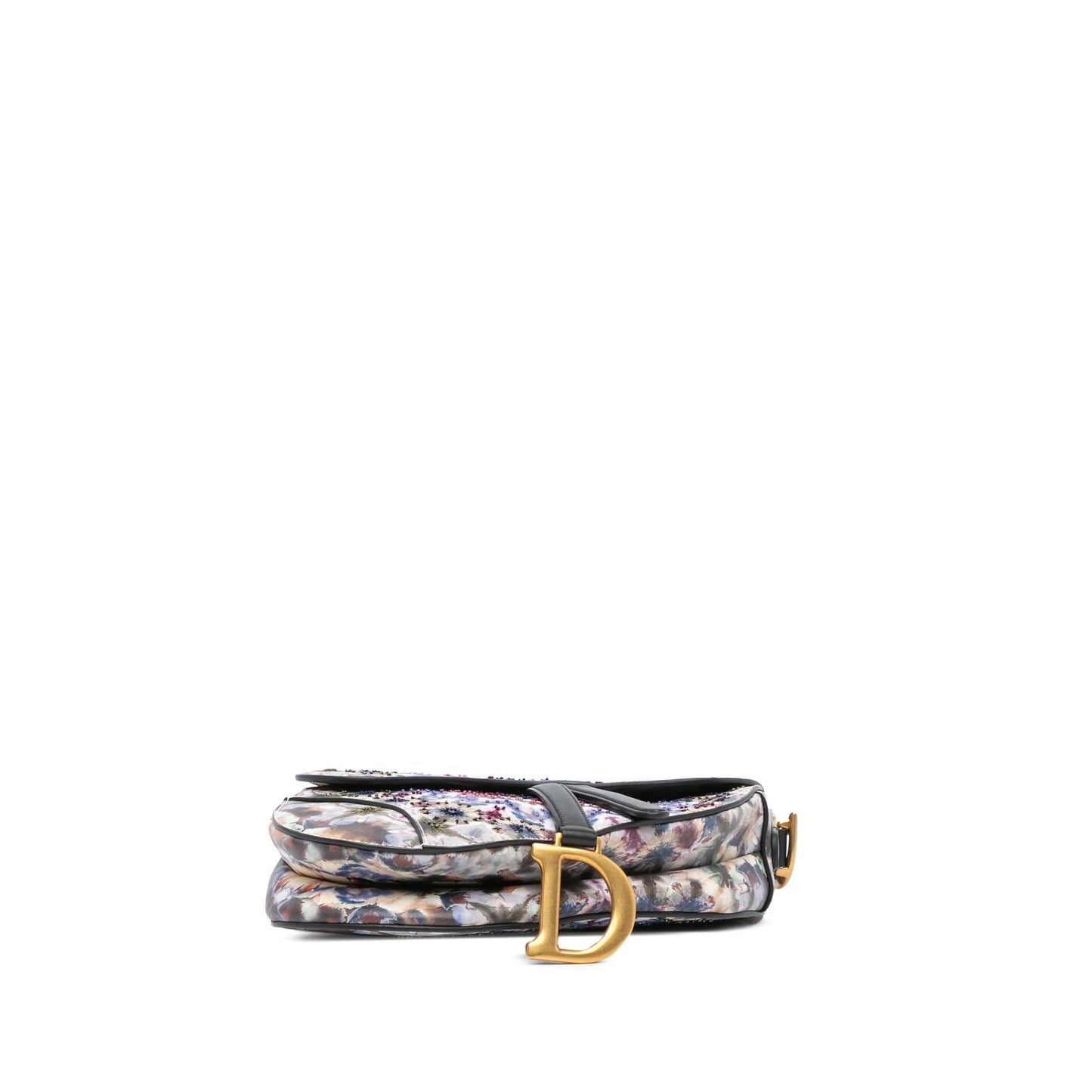 Dior Calfskin Kaleiscopic Saddle Bag Embroidered Shoulder Bag