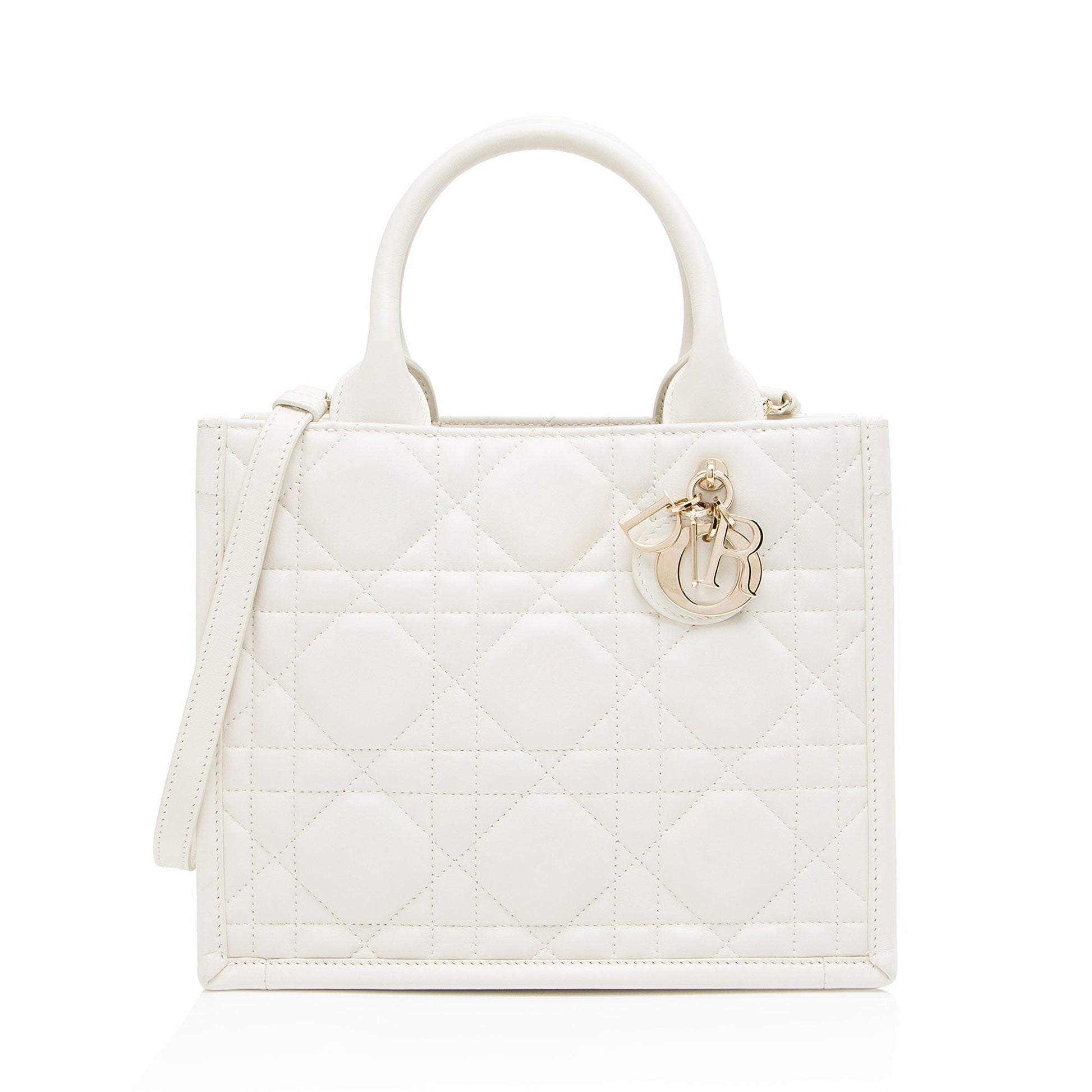 Dior Cannage Calfskin Book Tote Small Tote Bag