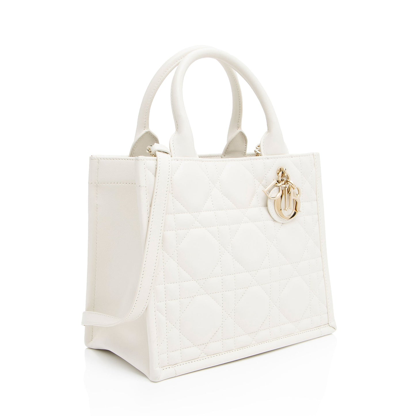 Dior Cannage Calfskin Book Tote Small Tote Bag