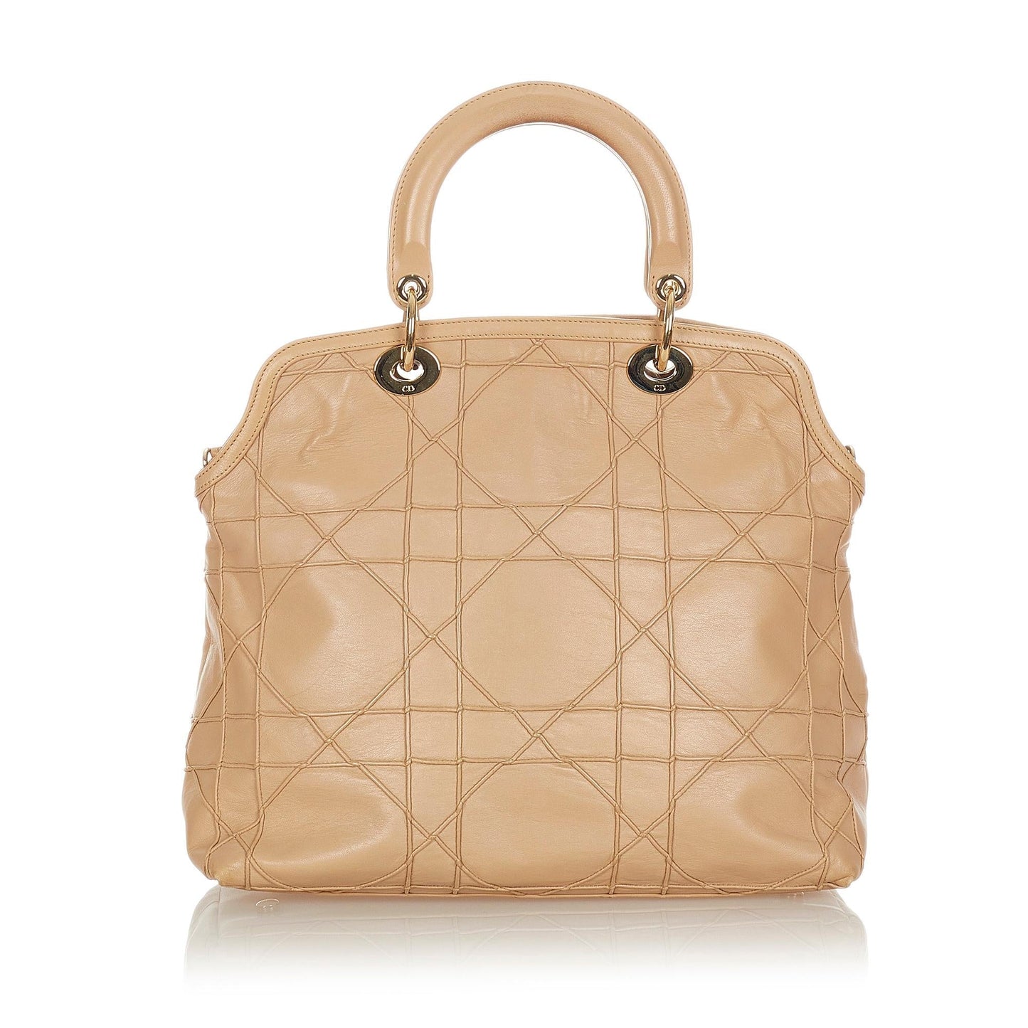 Dior Cannage Granville Handbag Shg Leather Satchel Bag