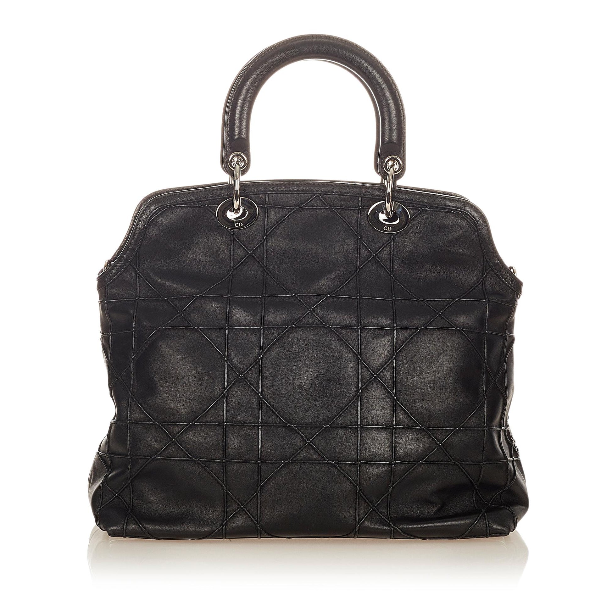 Dior Cannage Granville Satchel Shg Leather Satchel Bag Satchel Shg 24673