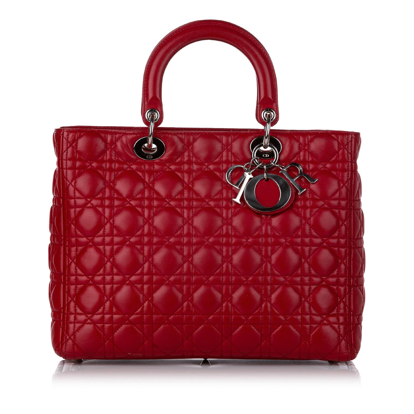 Dior Cannage Lady Satchel Shg Leather Lambskin Satchel Bag