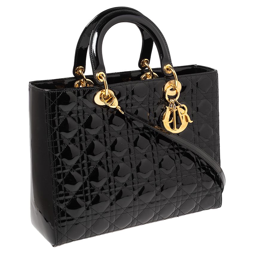 Dior Cannage Lambskin Lady Bag Leather Quilted Travel Bag