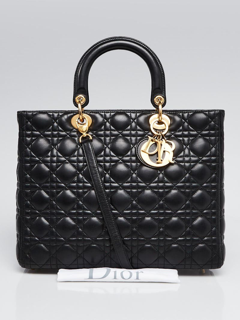 Dior Cannage Lambskin Lady Bag Leather Quilted Travel Bag