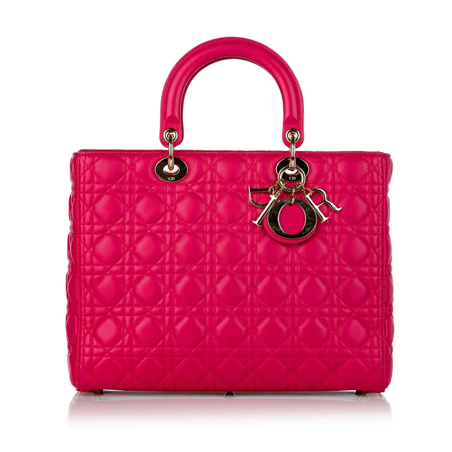 Dior Cannage Lady Satchel Shg Leather Satchel Bag