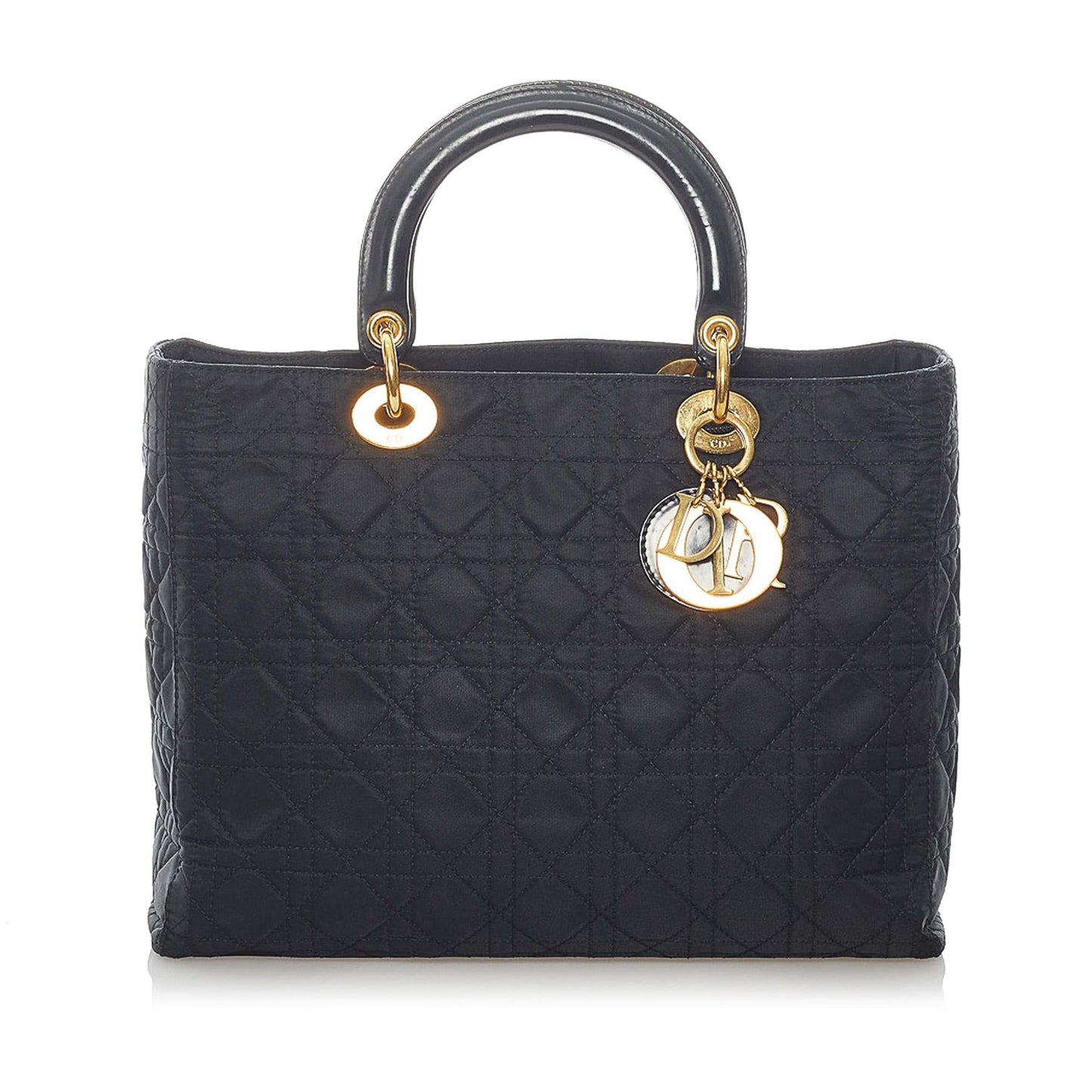 Dior Cannage Lady Satchel Shg Nylon Satchel Bag