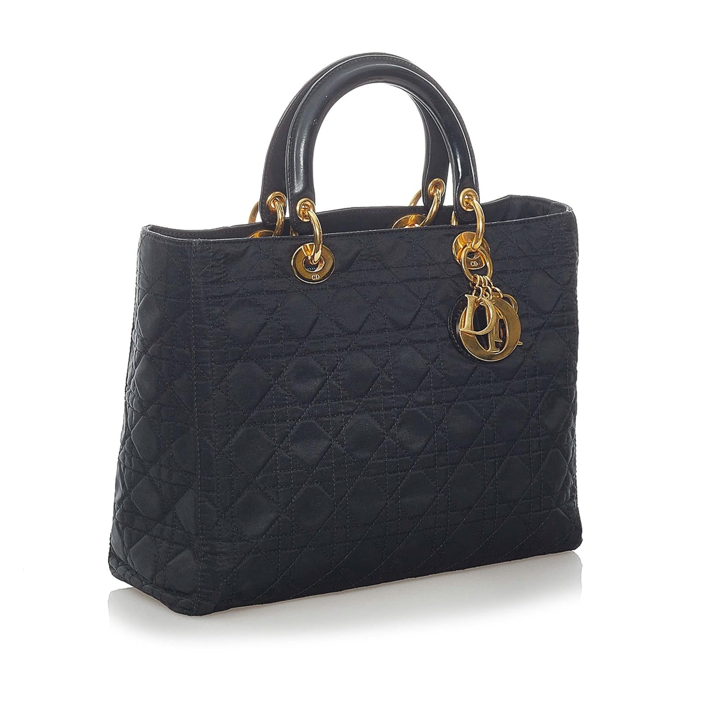 Dior Cannage Lady Satchel Shg Nylon Satchel Bag