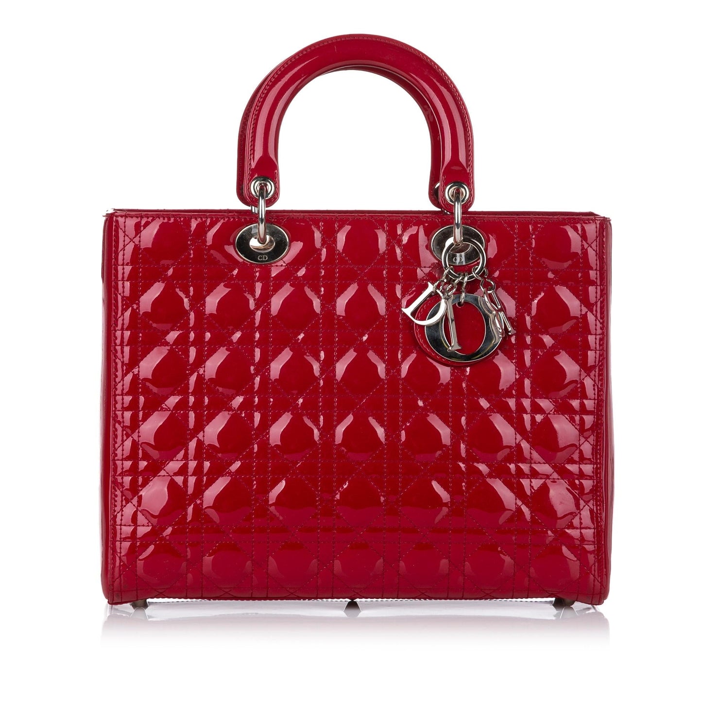 Dior Cannage Lady Satchel Shg Leather Patent Satchel Bag Satchel Shg 30092