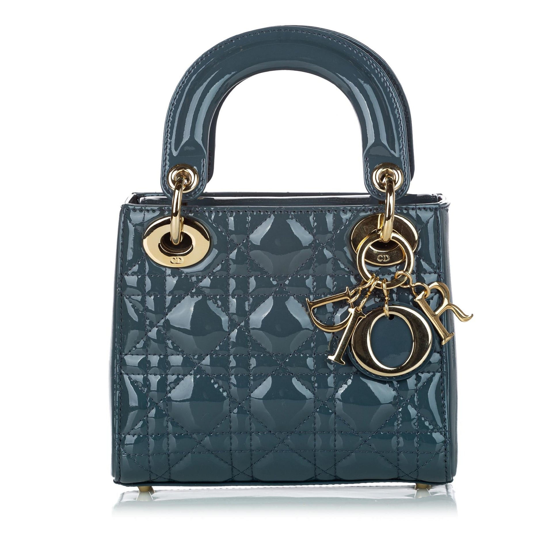 Dior Cannage Lady Satchel Shg Leather Patent Satchel Bag Satchel Shg 30911