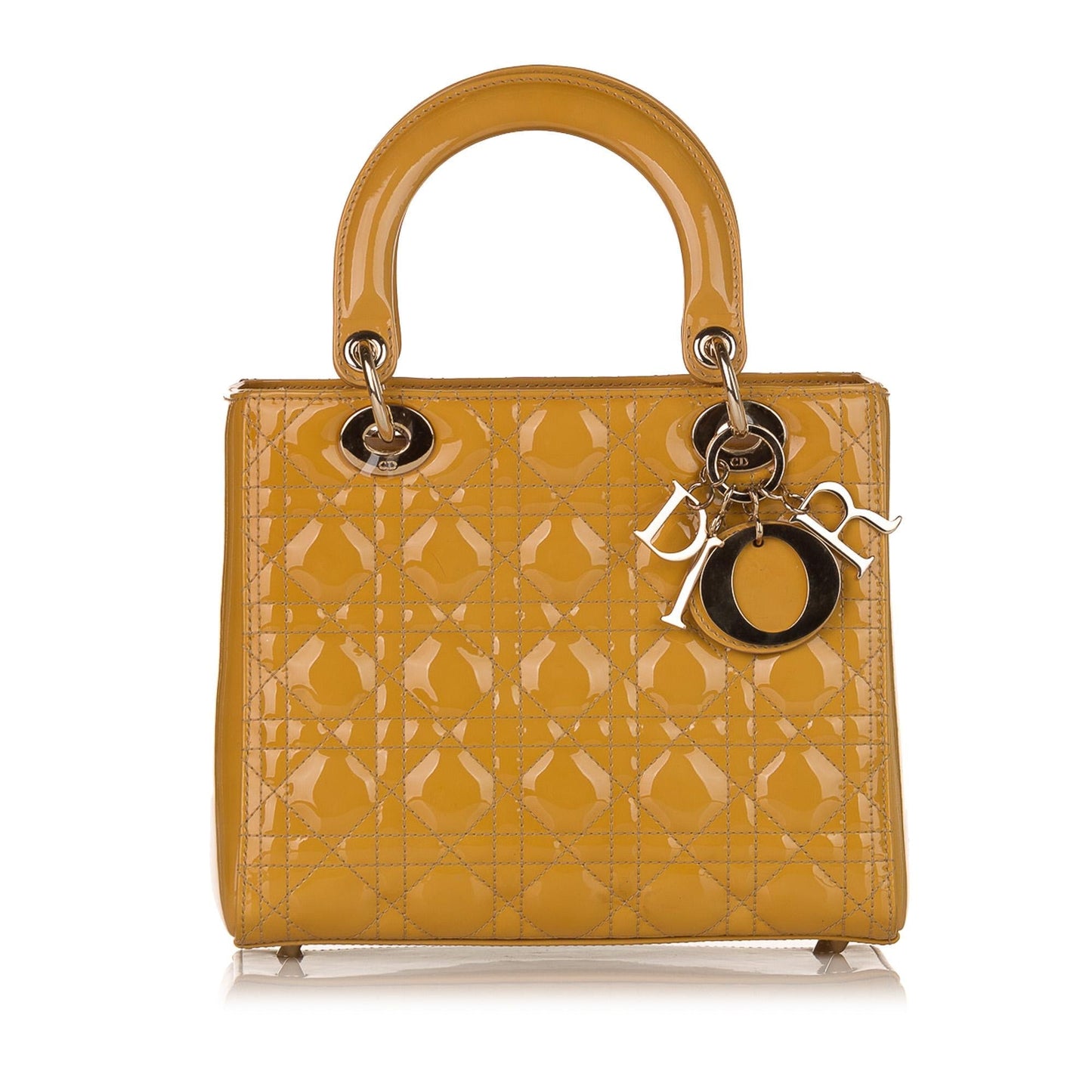 Dior Cannage Lady Satchel Shg Leather Patent Satchel Bag Satchel Shg 34556