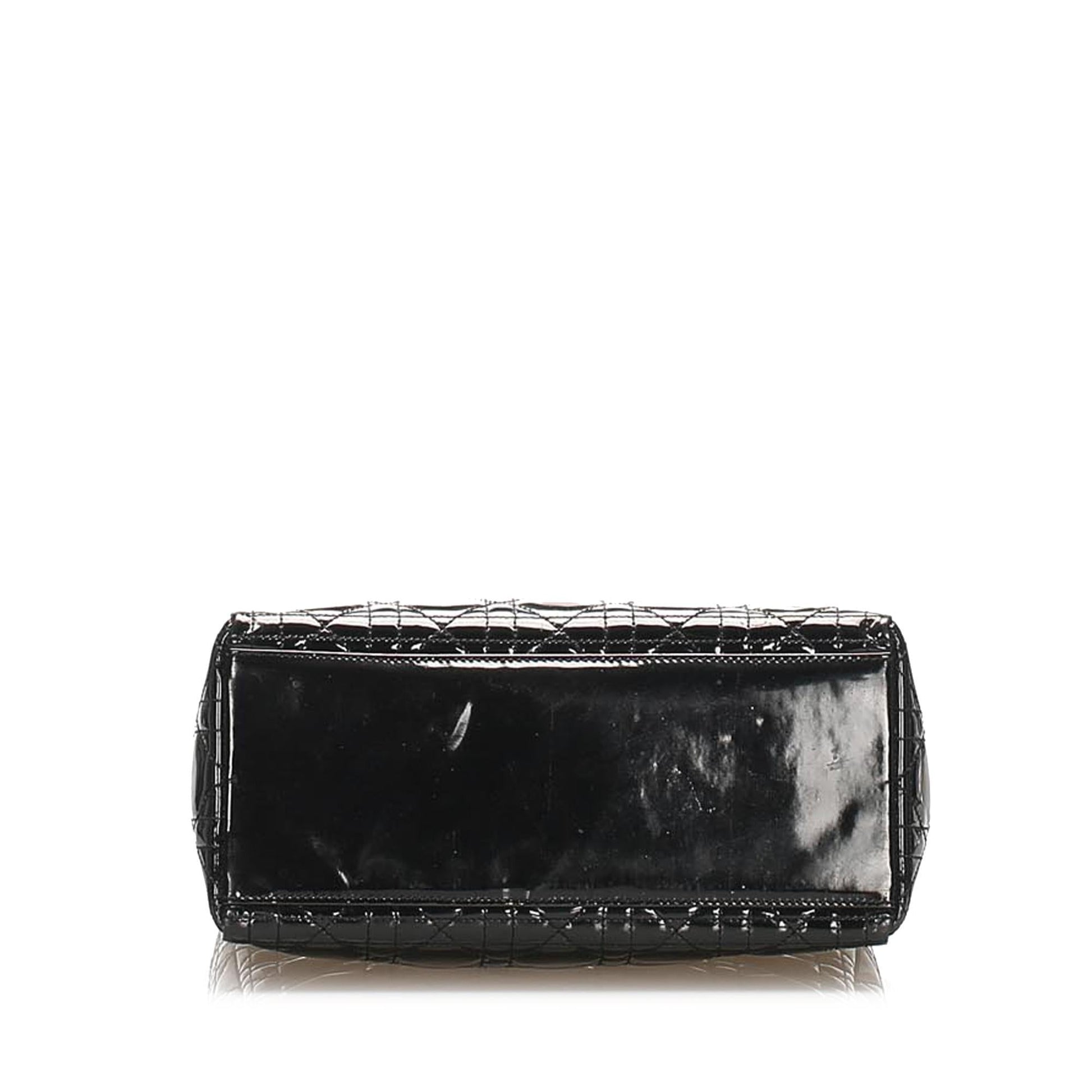 Dior Cannage Lady Shg Satchel Bag Leather Patent