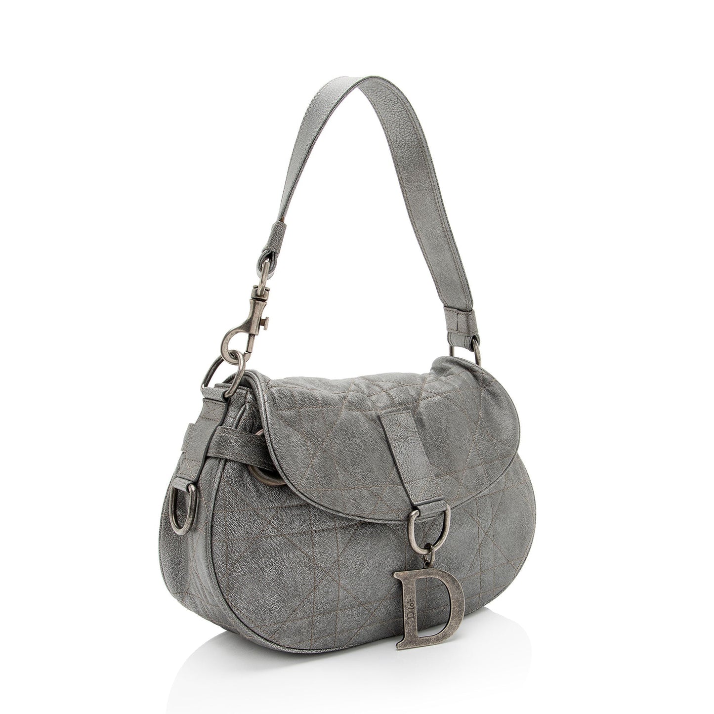 Dior Metallic Cannage Shoulder Bag Lambskin Flap