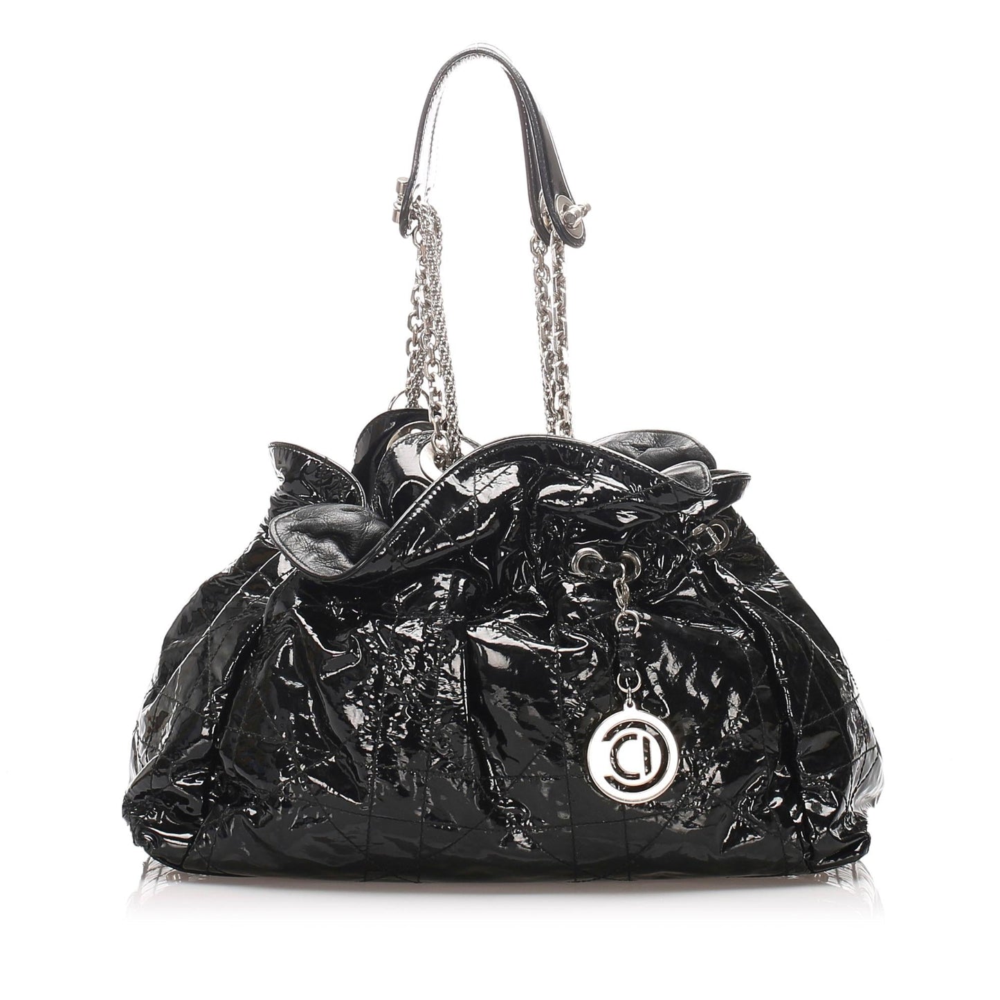 Dior Cannage Le Trente Shoulder Bag Shg Leather Patent