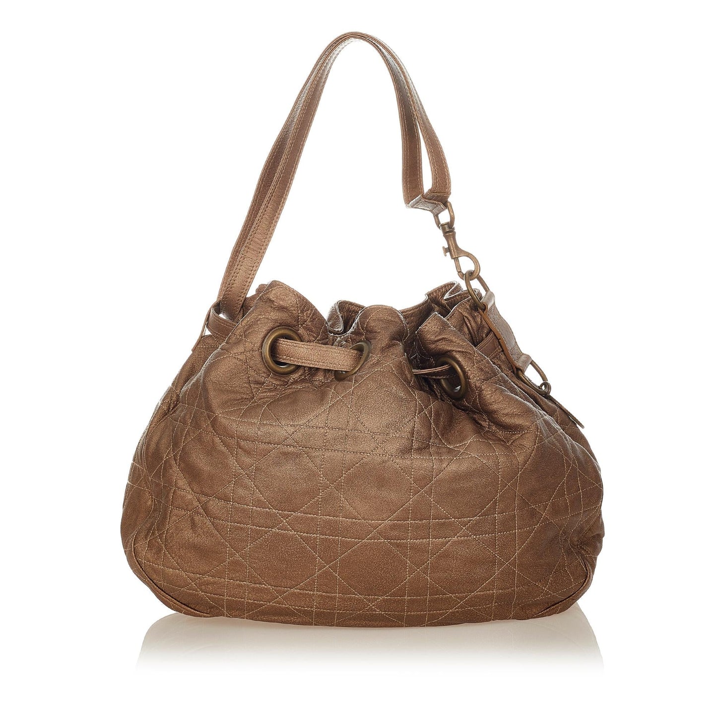 Dior Cannage Bag Shg Leather Bucket Shoulder Bag