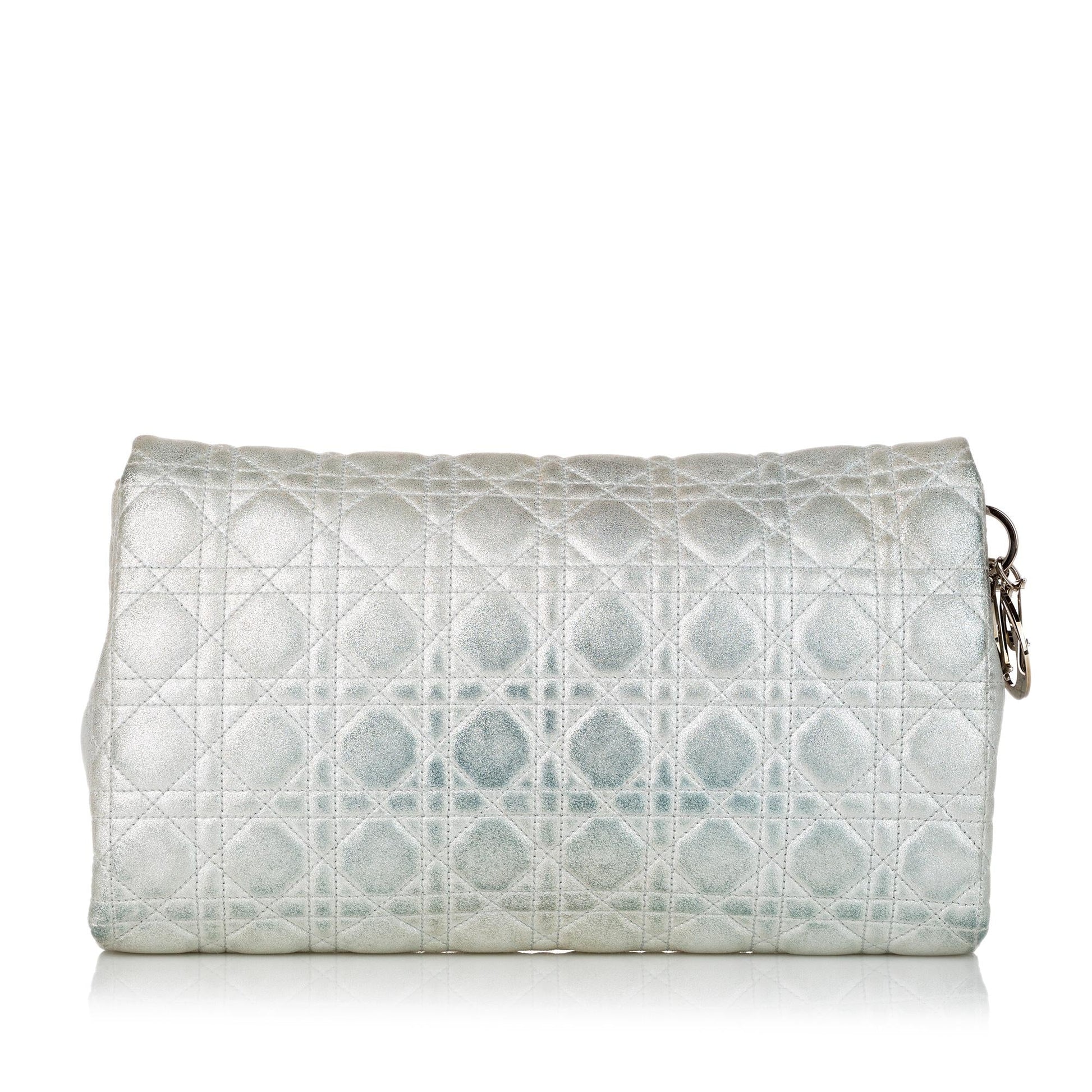 Dior Cannage Clutch Bag Shg Leather