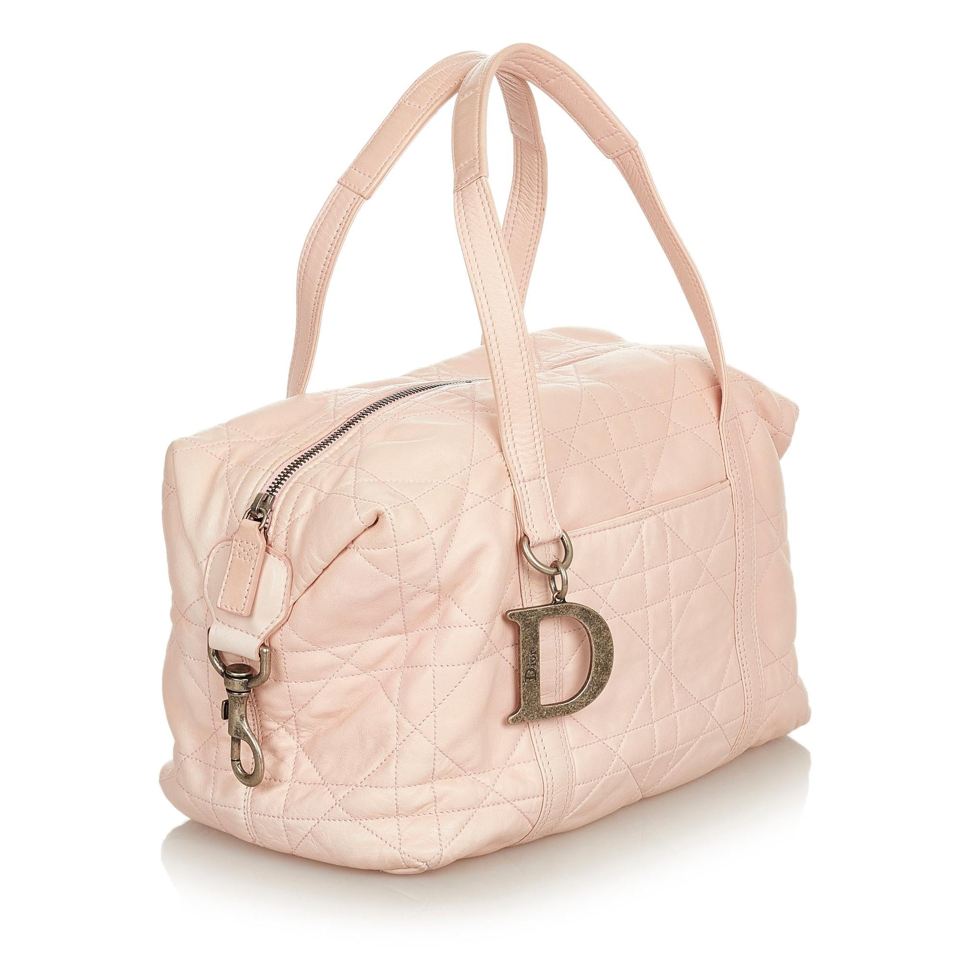 Dior Cannage Handbag Shg Leather Satchel Bag