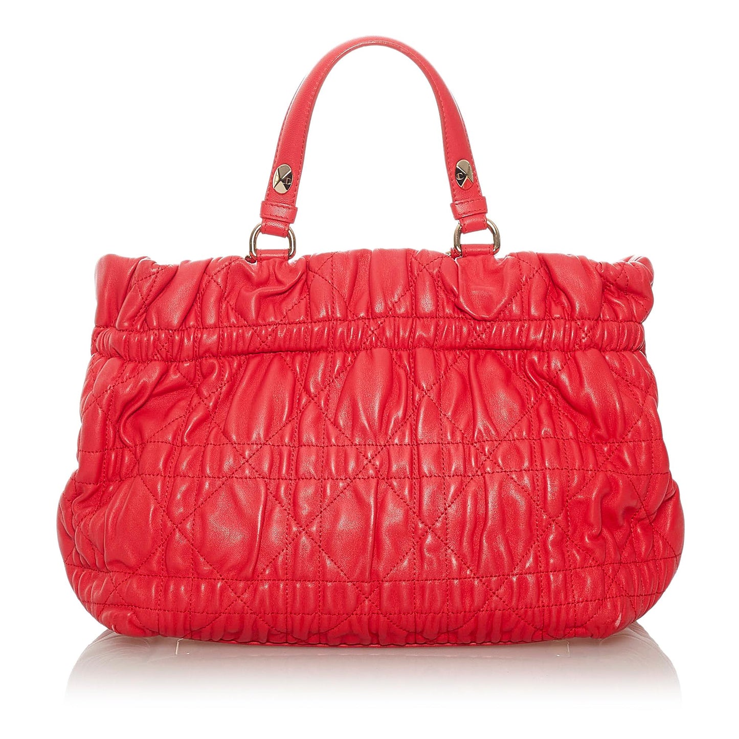 Dior Cannage Satchel Shg Leather Satchel Bag