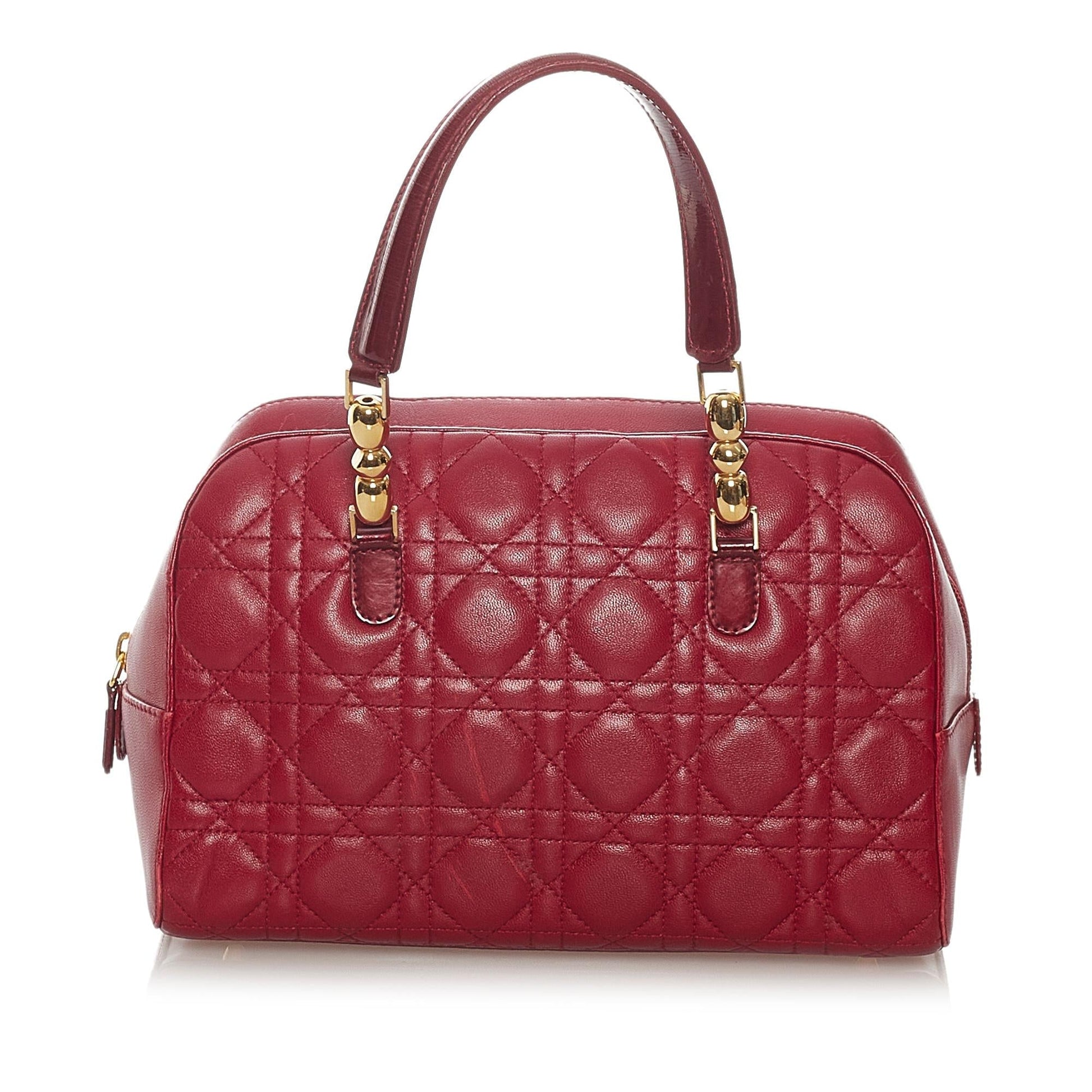 Dior Cannage Malice Handbag Shg Leather Satchel Bag