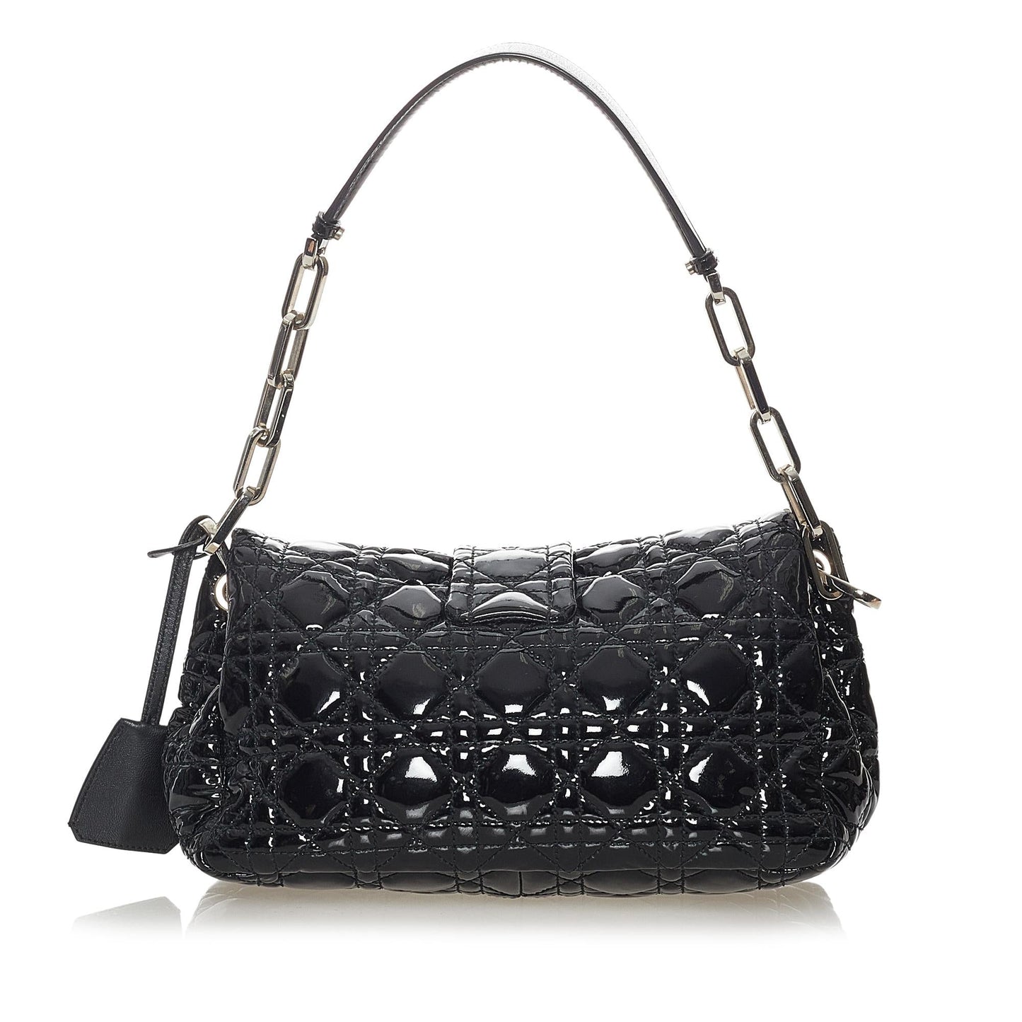 Dior Cannage New Lock Bag Shg Leather Patent Flap Shoulder Bag