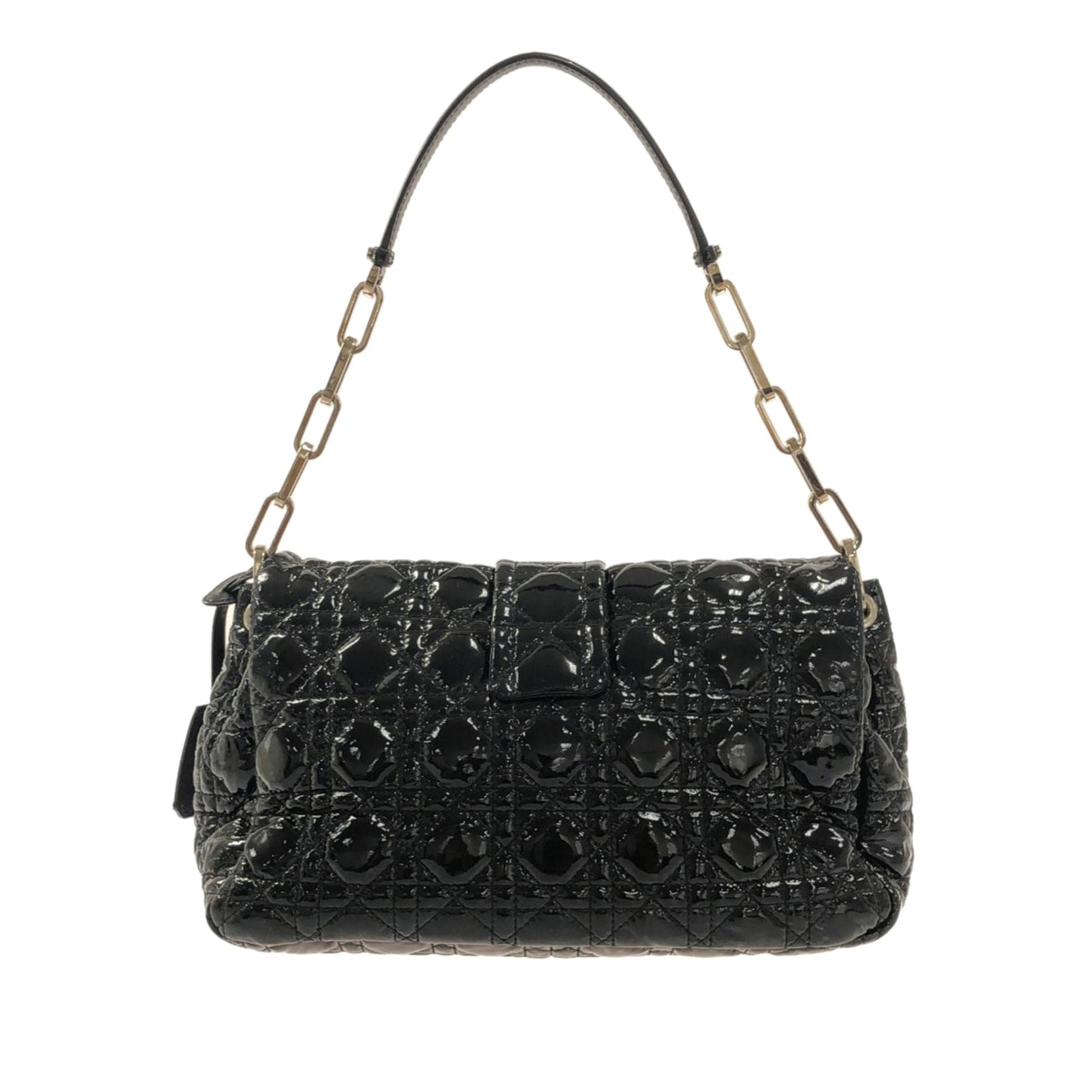 Dior Cannage New Lock Bag Shg X1Xdnr Leather Patent Flap Shoulder Bag