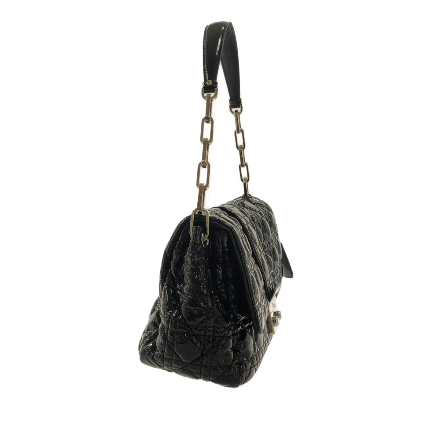 Dior Cannage New Lock Bag Shg X1Xdnr Leather Patent Flap Shoulder Bag