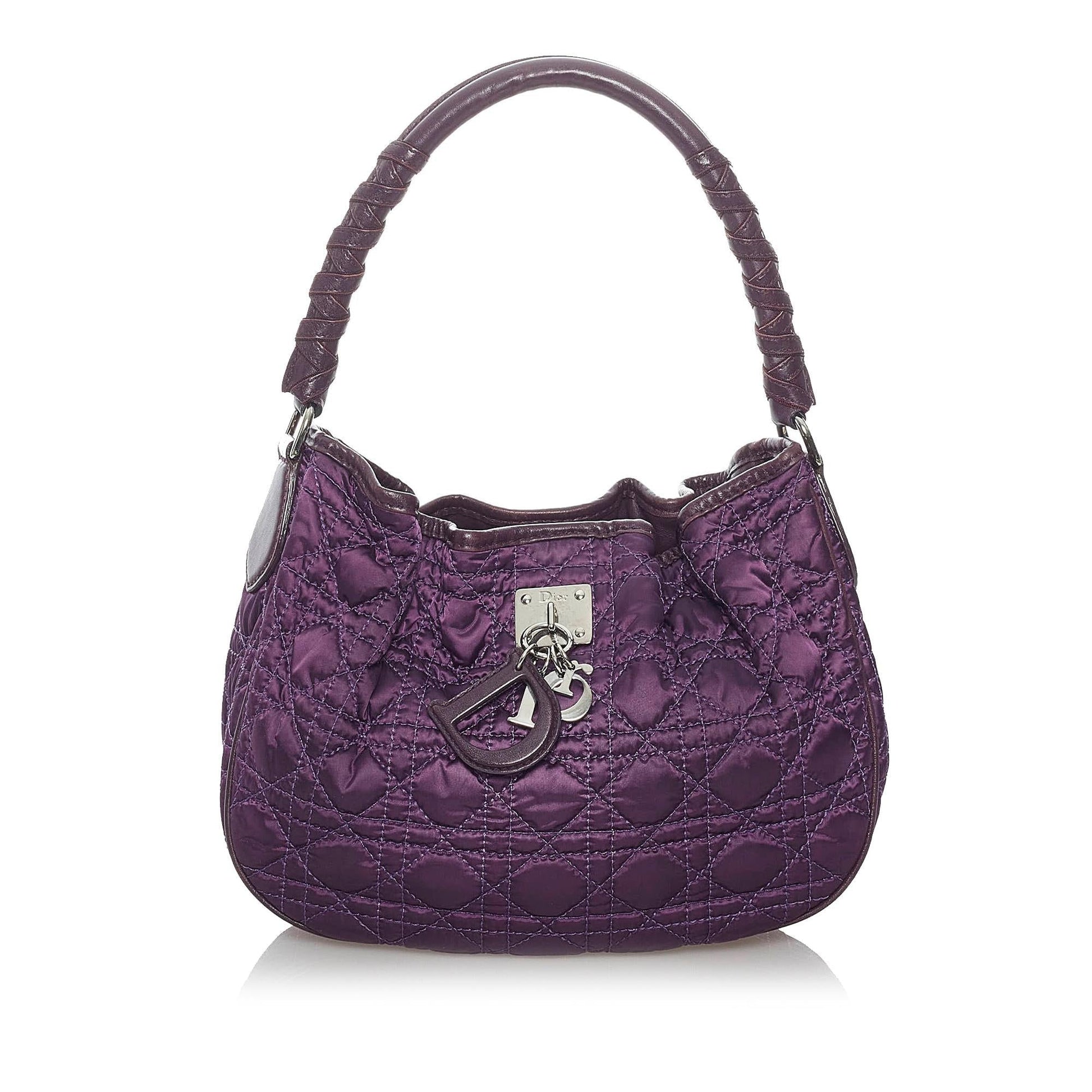 Dior Cannage Hobo Bag Shg Nylon Shoulder Bag