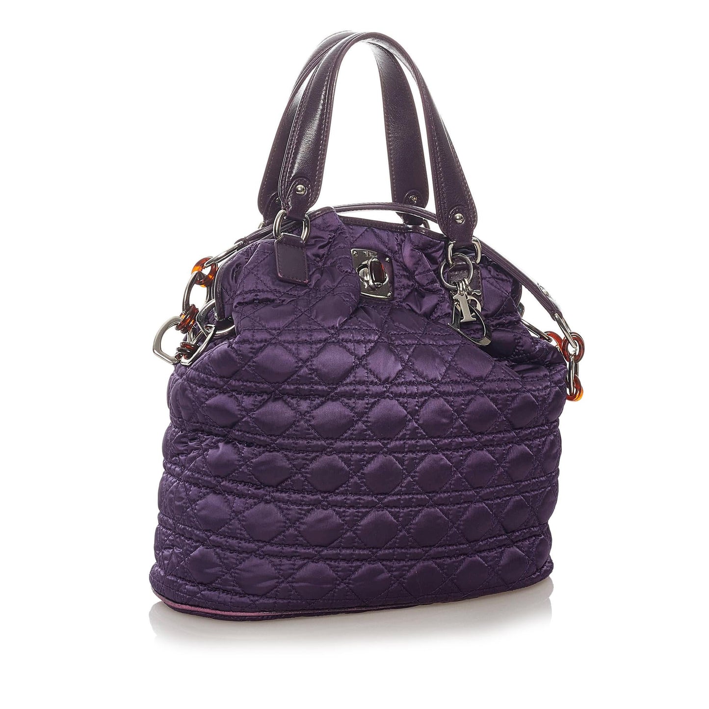 Dior Cannage Satchel Shg Nylon Satchel Bag