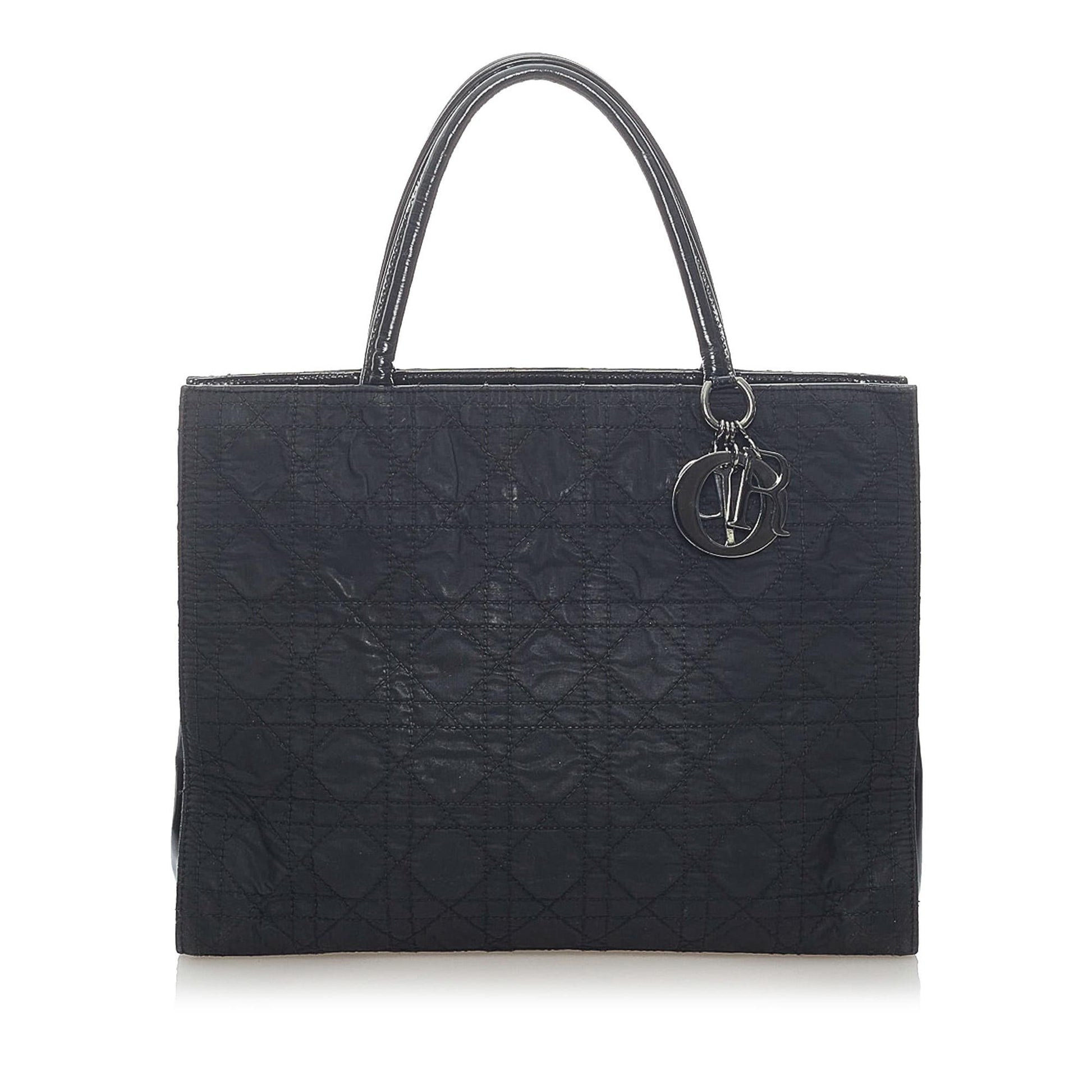 Dior Cannage Shopper Tote Bag Shg Nylon