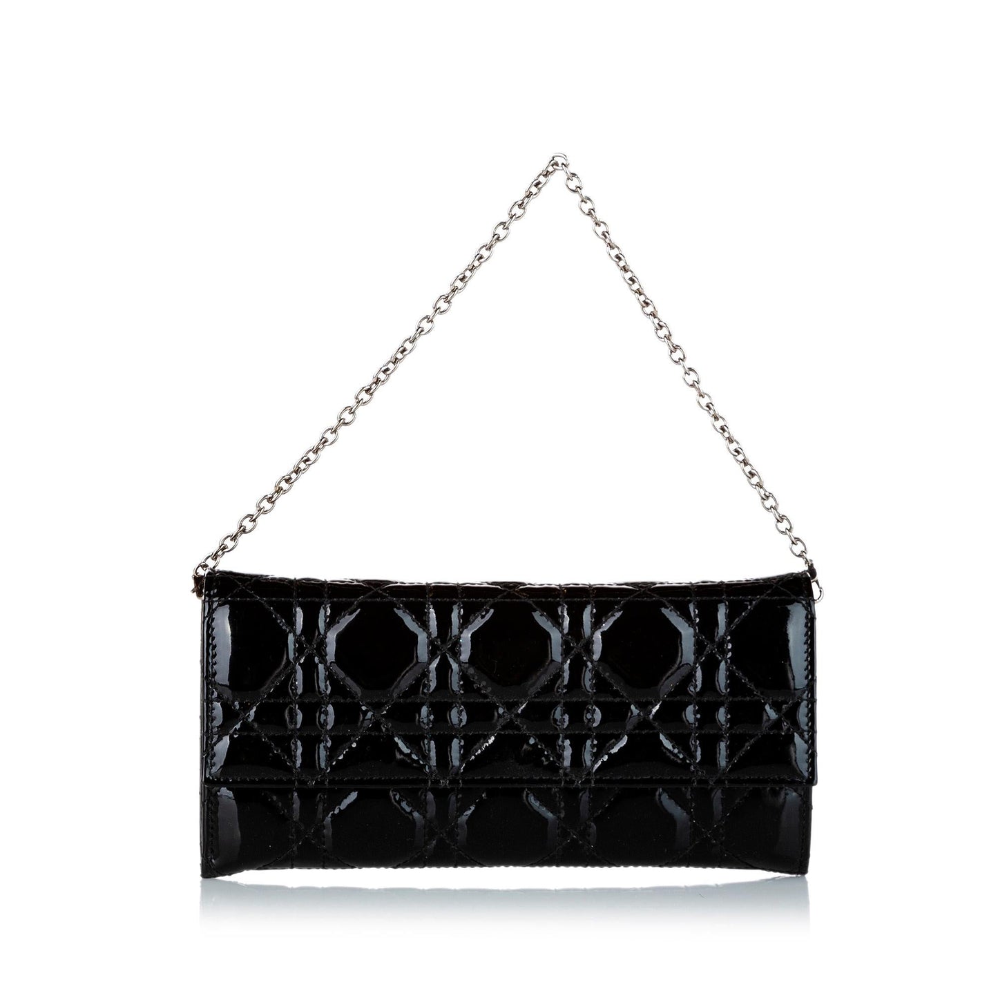 Dior Cannage Shg Handbag Leather Patent Chain Travel Bag