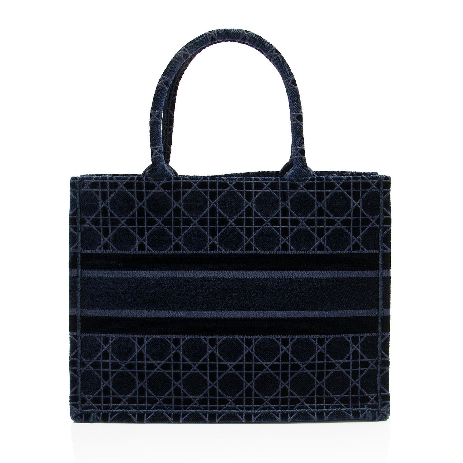 Dior Velvet Cannage Book Tote Medium Tote Bag