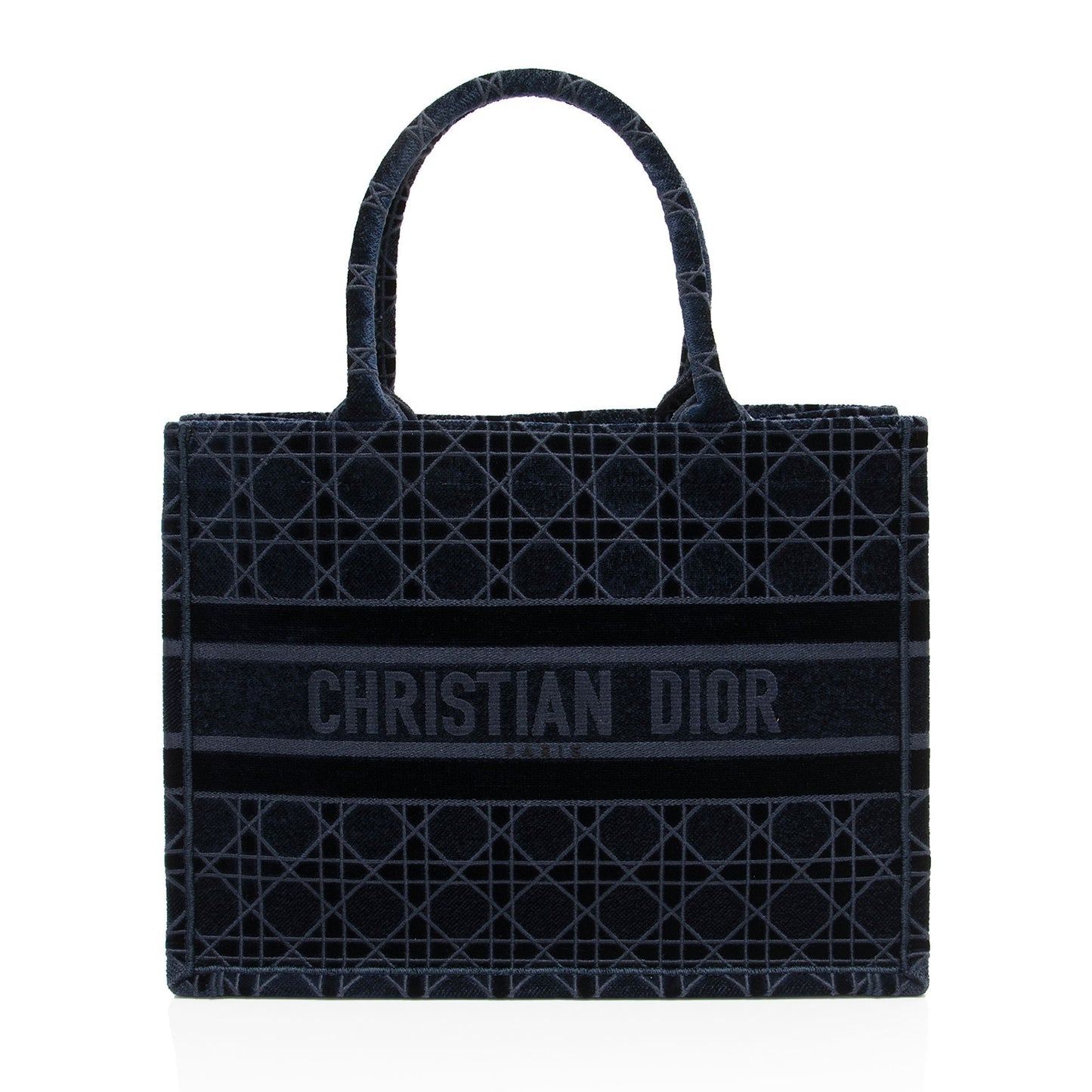 Dior Velvet Cannage Book Tote Medium Tote Bag