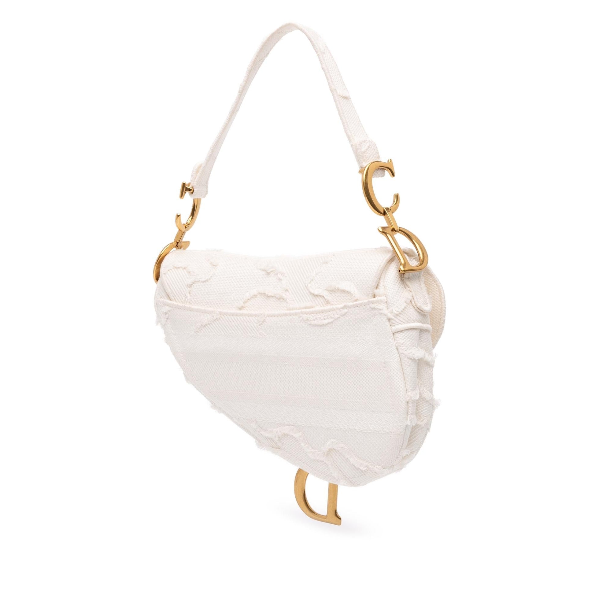 Dior Camouflage Saddle Bag Canvas Embroidered Shoulder Bag Camouflage Saddle Bag
