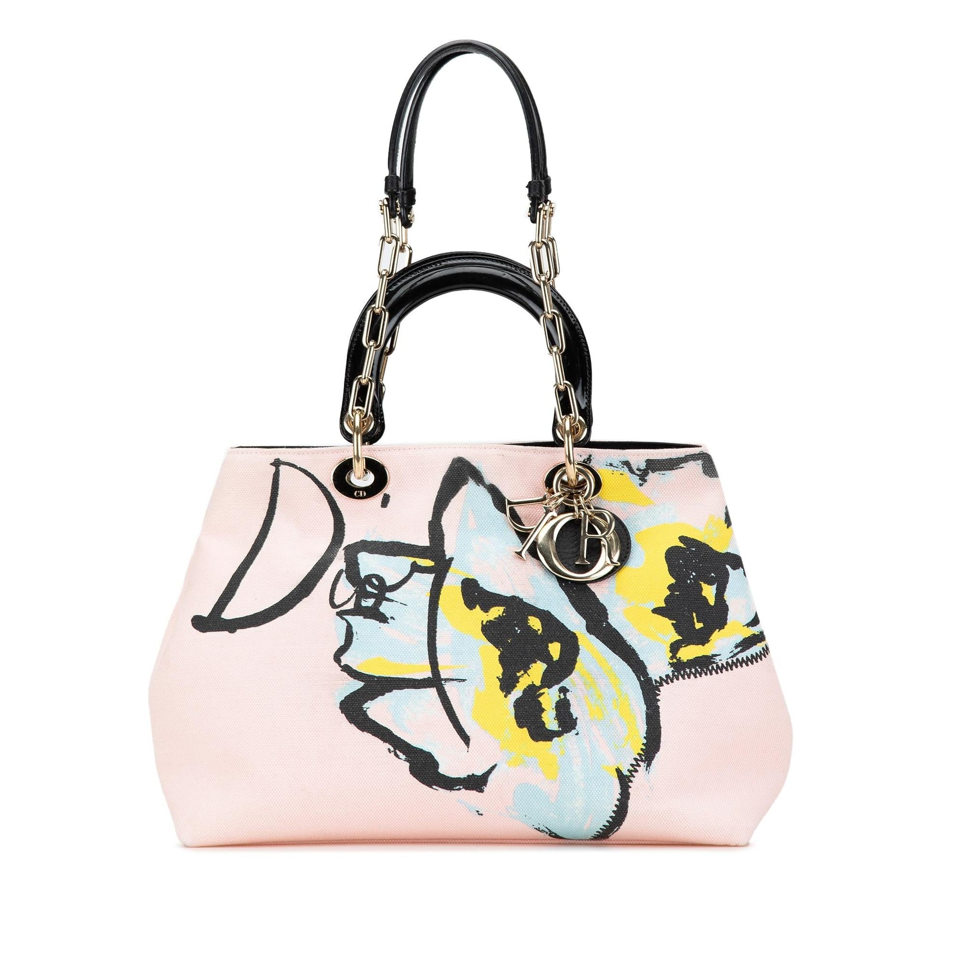 Dior Floral Printed issimo Satchel Canvas Satchel Bag