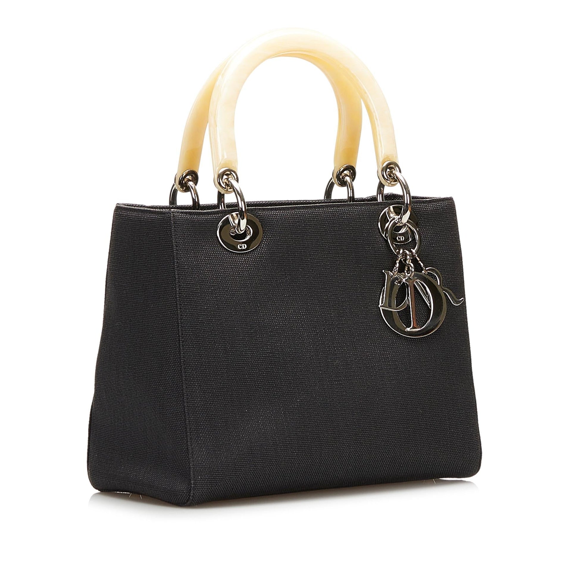 Dior Lady Shg Satchel Bag Canvas