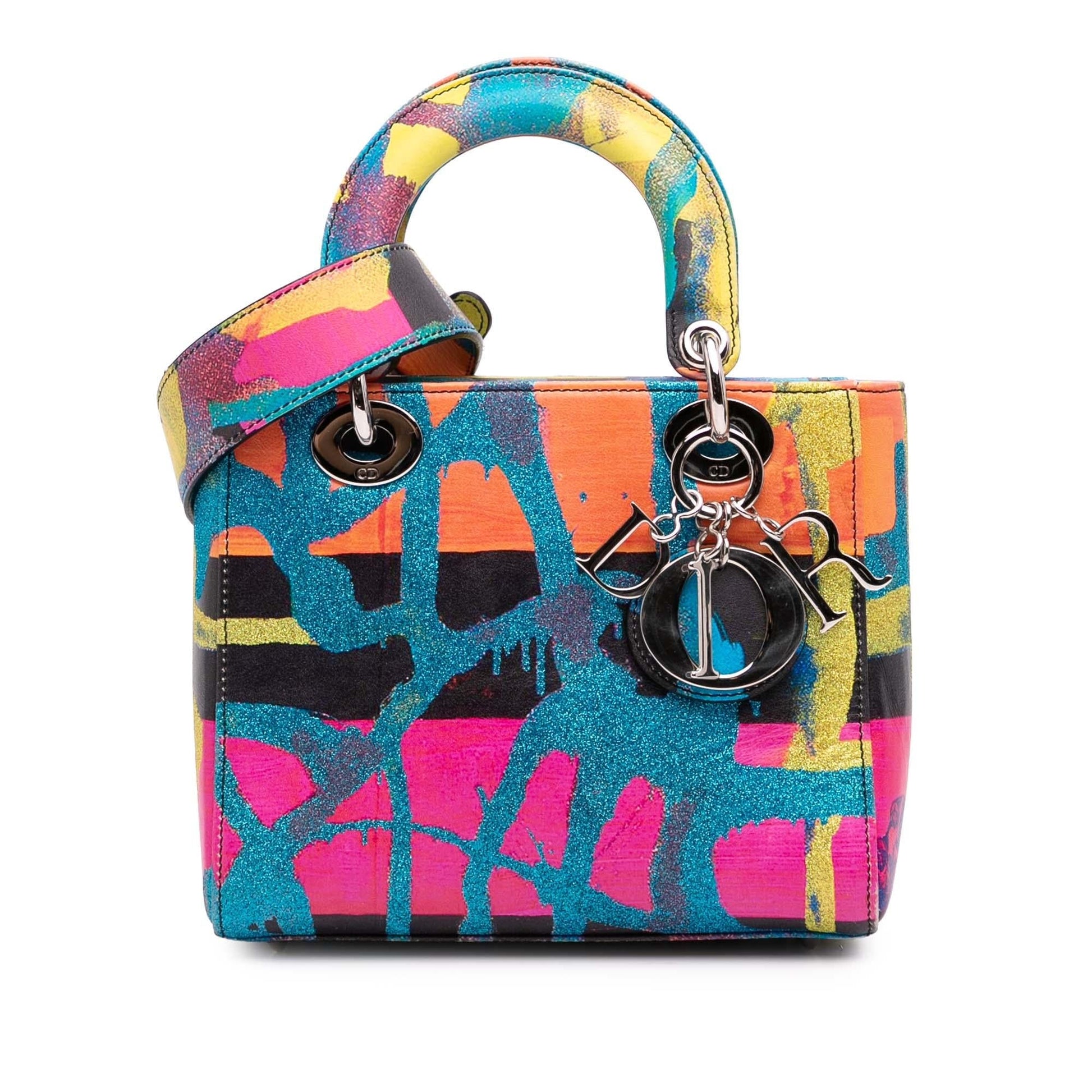 Dior Chris Martin Calfskin Lady Satchel Bag Small