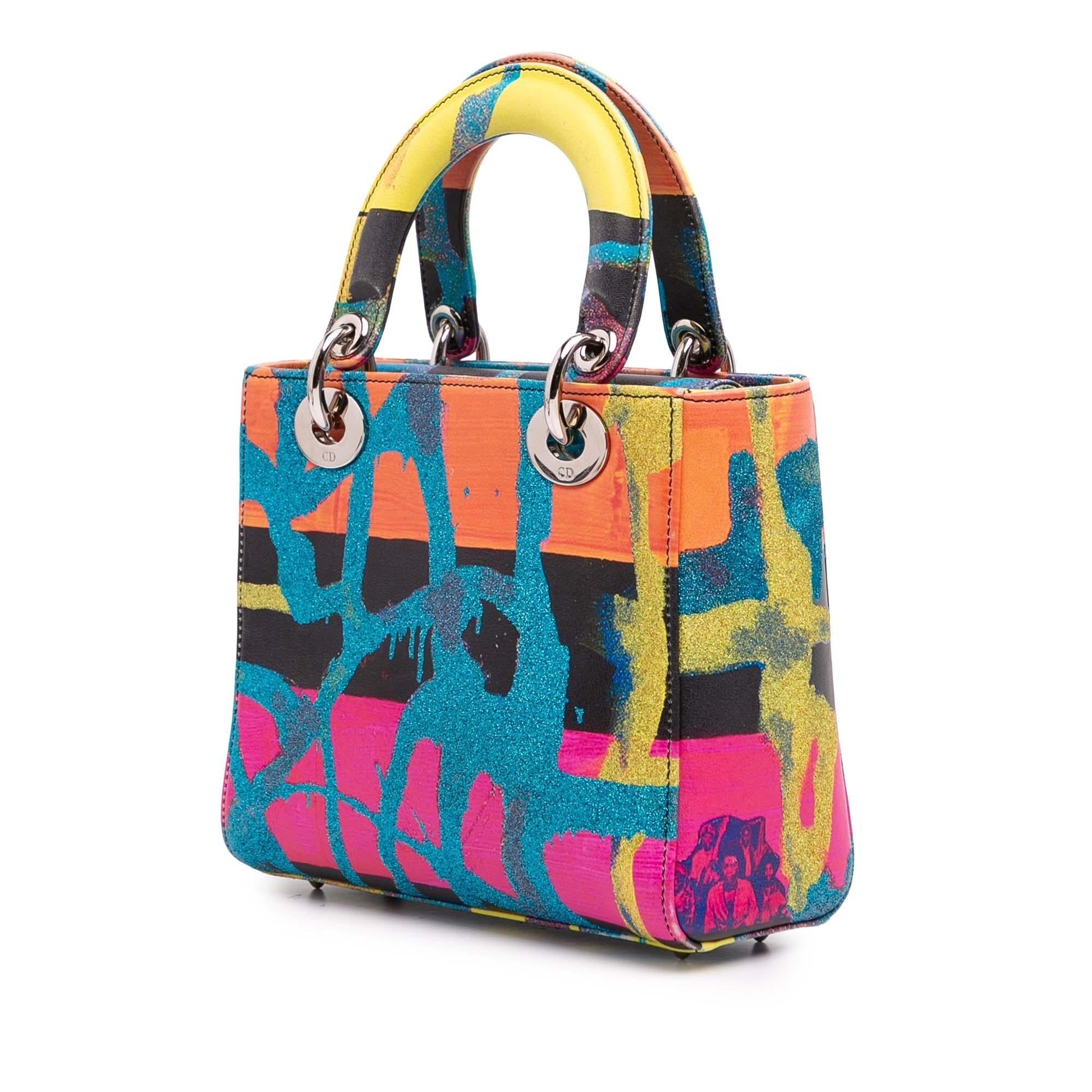 Dior Chris Martin Calfskin Lady Satchel Bag Small