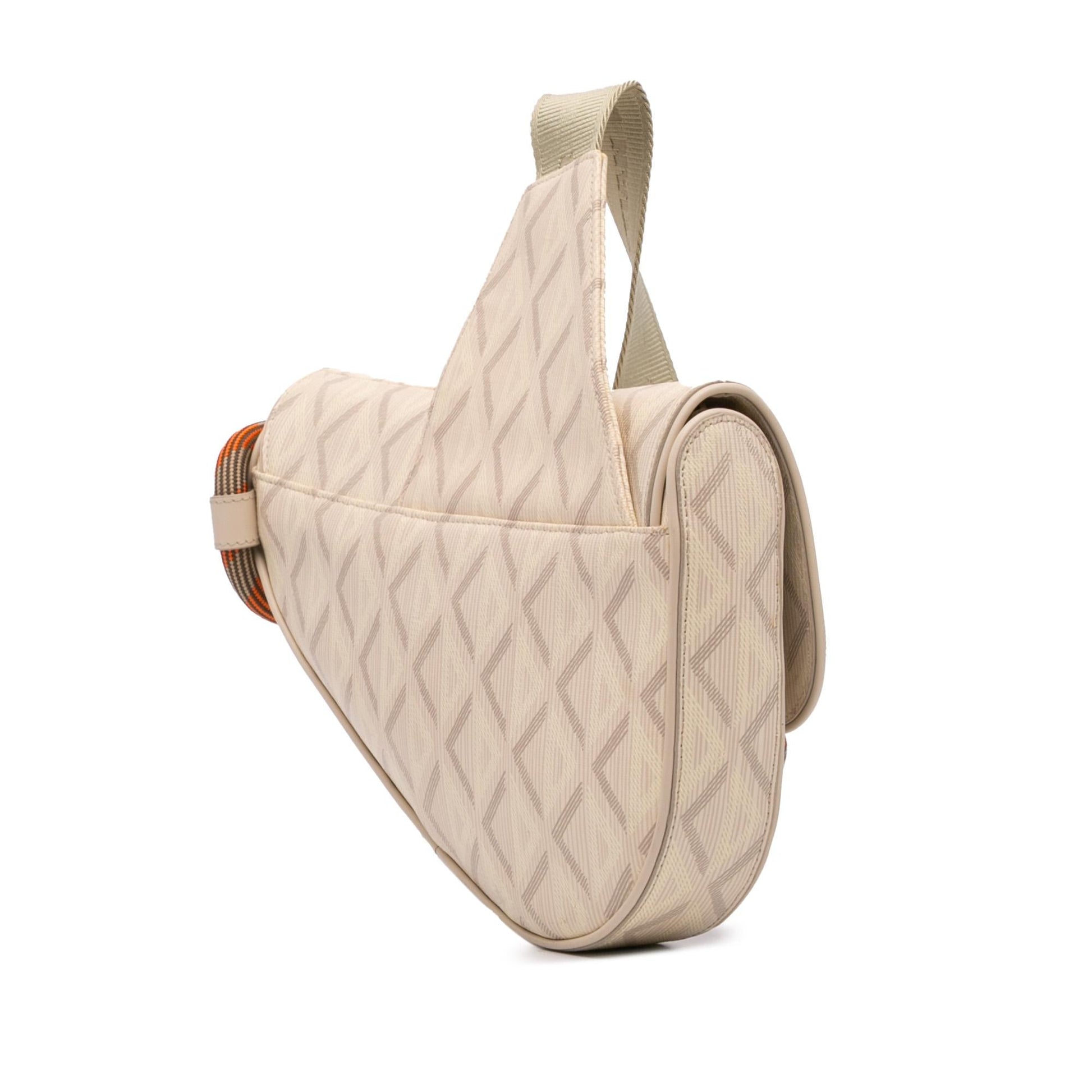 Dior Coated Cd Diamond Nautic Saddle Crossbody Canvas Crossbody Bag