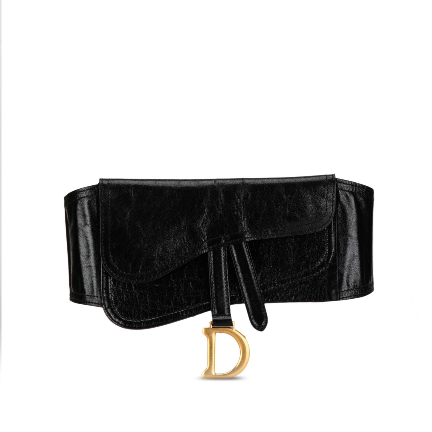 Dior Crinkled Saddle Belt Bag Lambskin