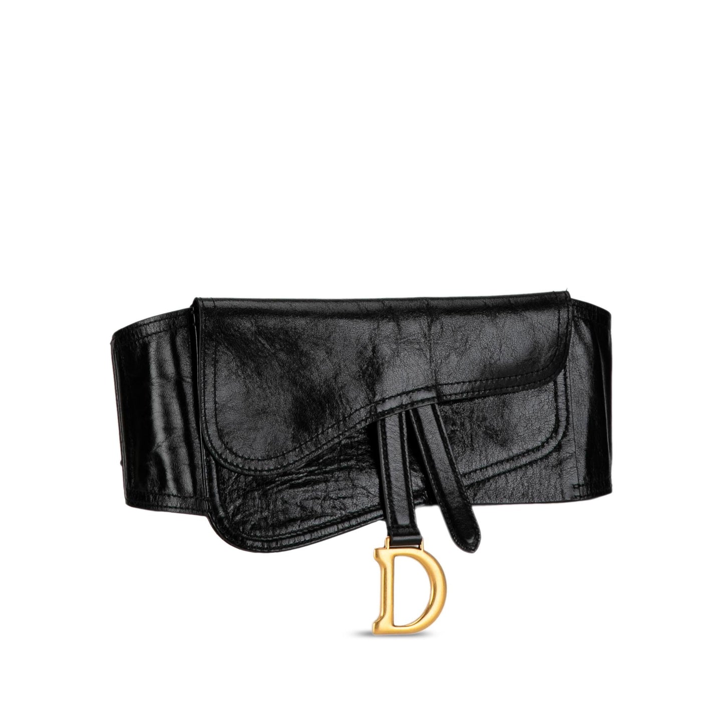 Dior Crinkled Saddle Belt Bag Lambskin