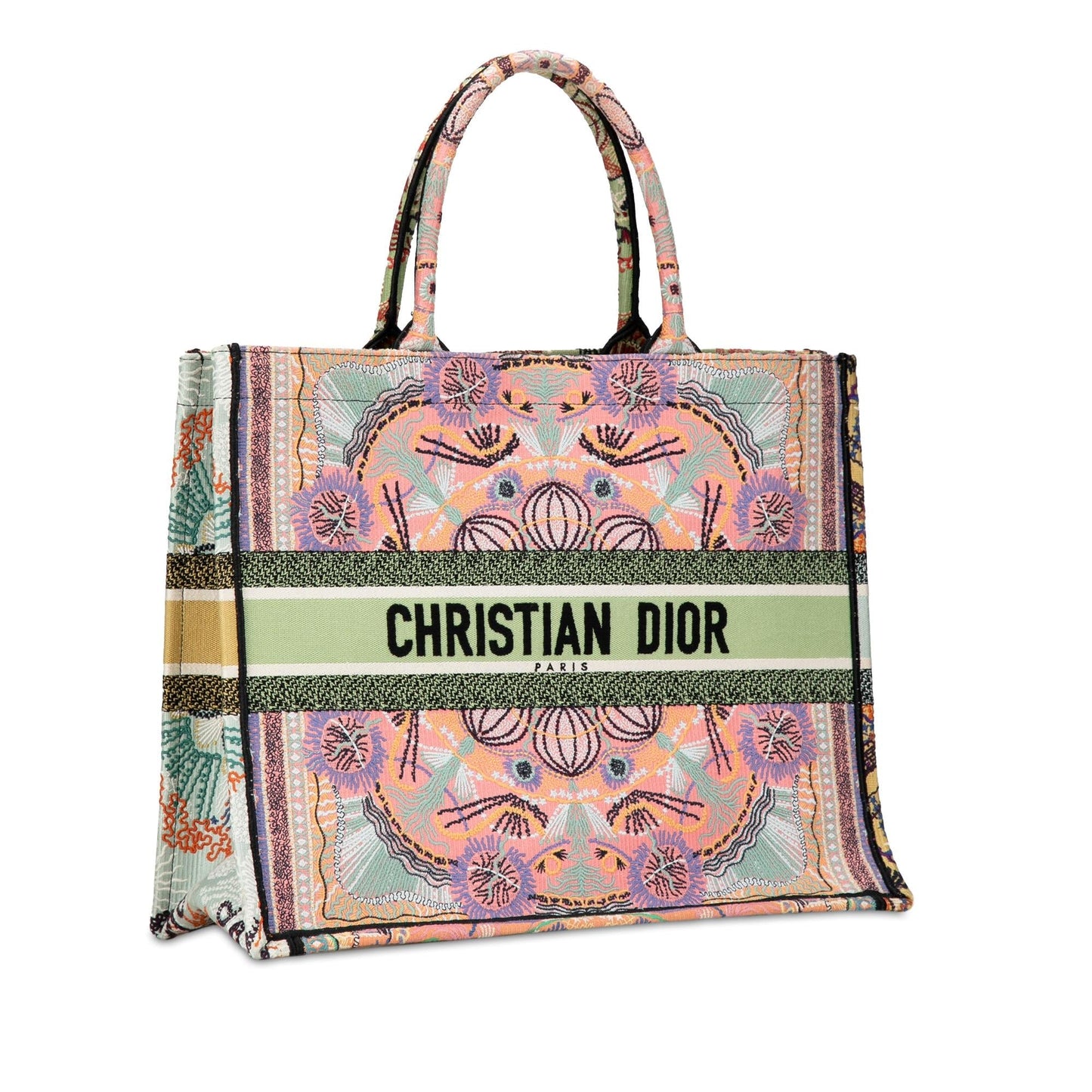 Dior Cruise Lights Book Tote Shg Aory1I Canvas Multicolor Large Tote Bag