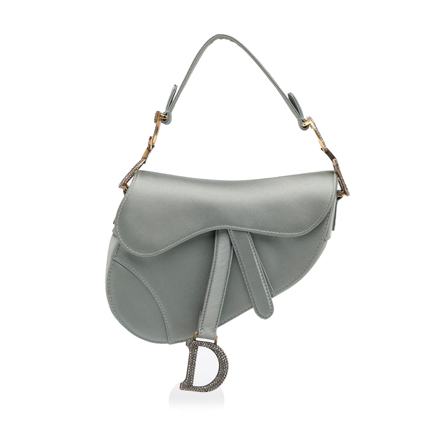 Dior Crystal Embellished Saddle Bag Shg Fnq7Ms Satin Satchel Bag