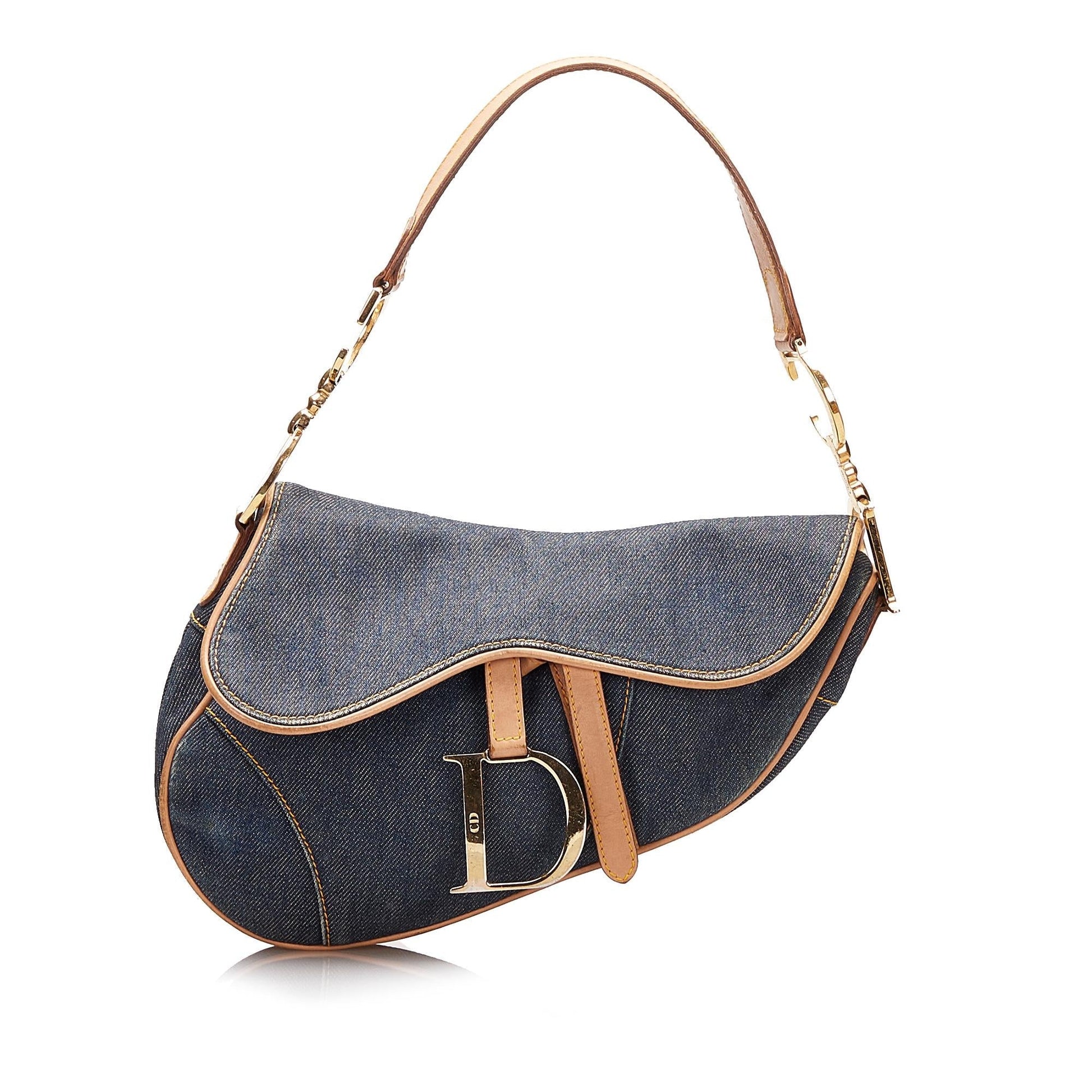 Dior Saddle Bag Shg Denim Travel Bag