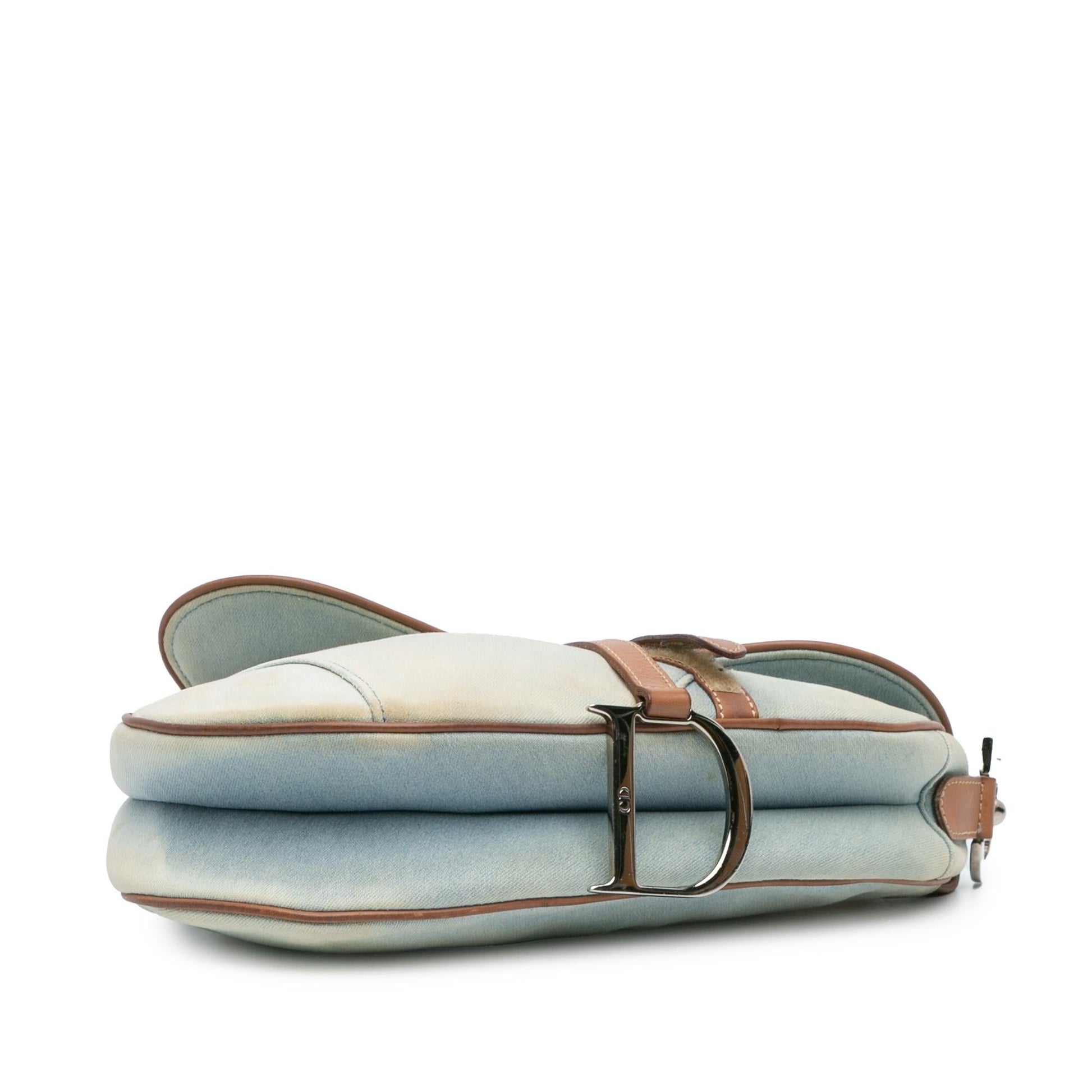Dior Saddle Bag Denim Shoulder Bag