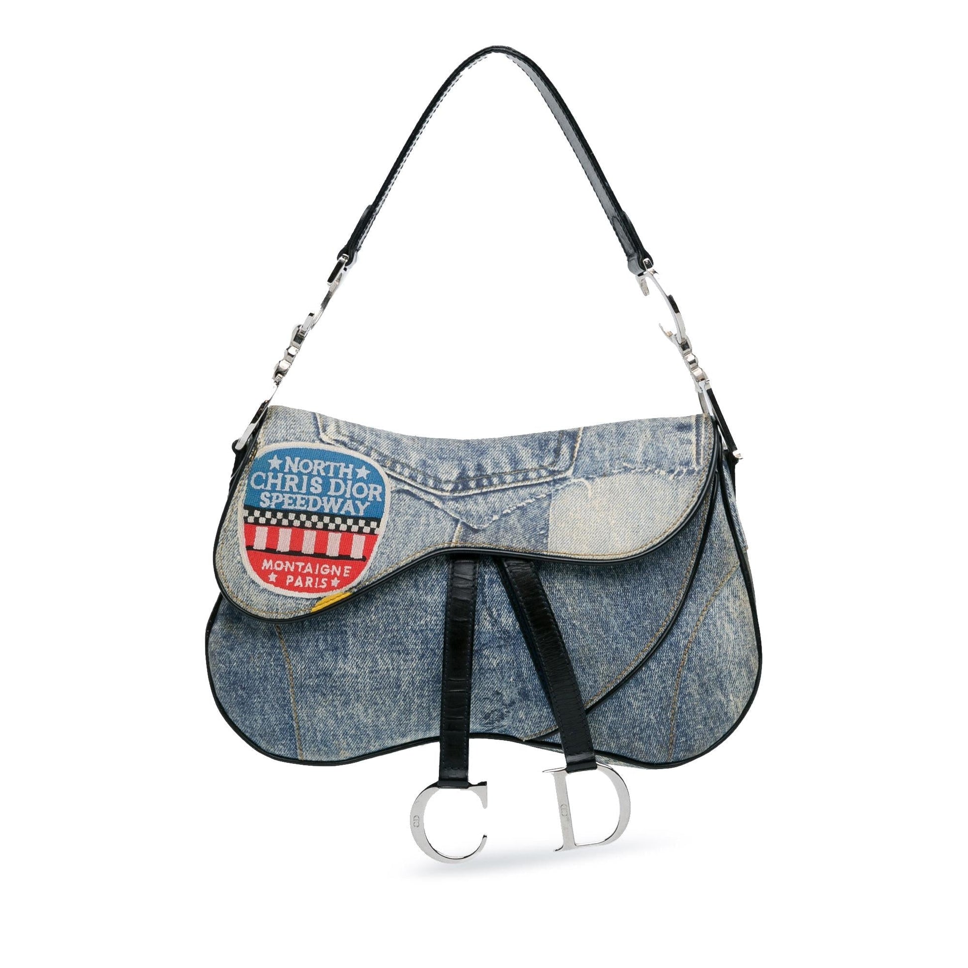 Dior Speedway Double Saddle Shoulder Bag Shg Ximb05 Denim
