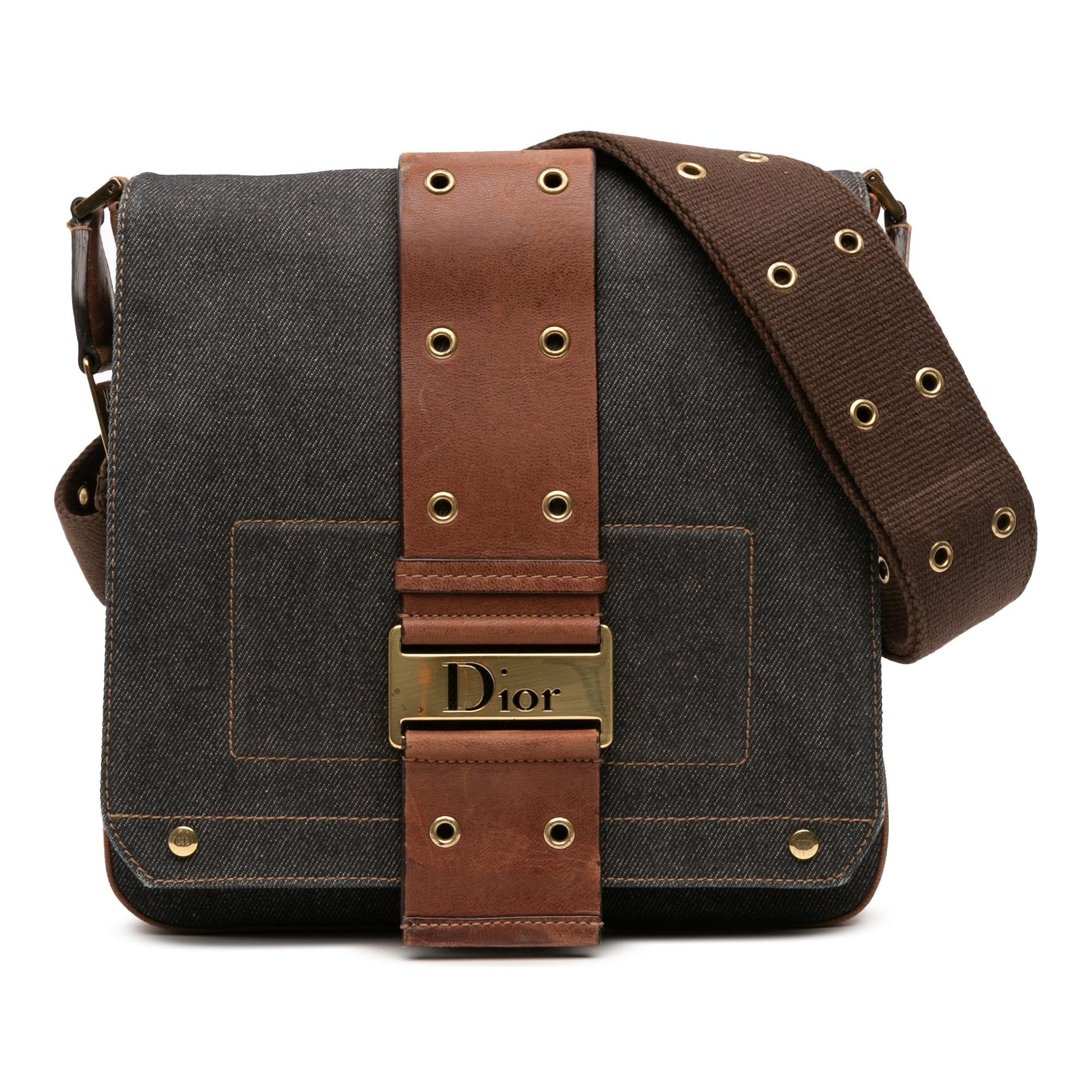 Dior Street Chic Crossbody Denim Crossbody Bag