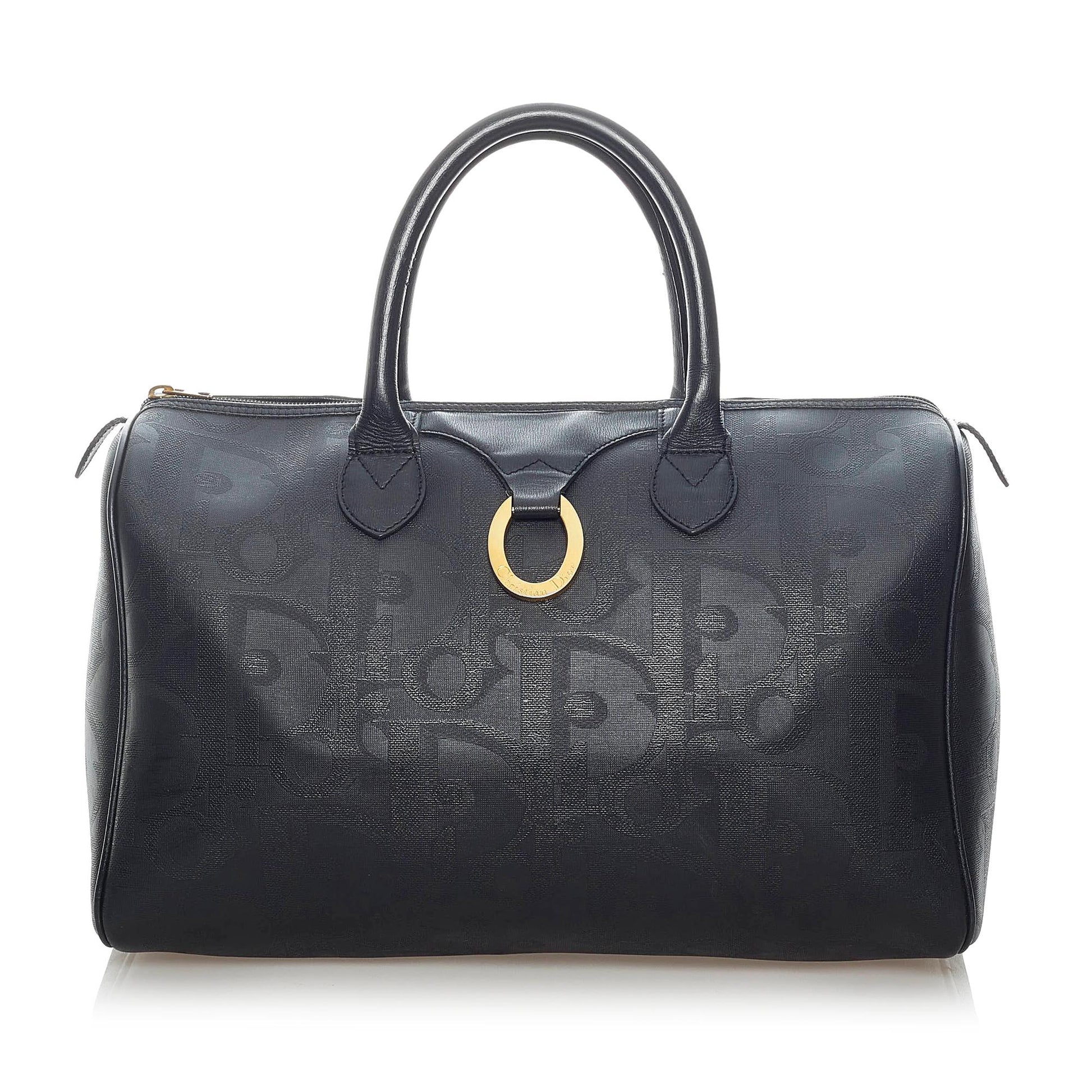Dior Oblique Boston Bag Shg Satchel Bag