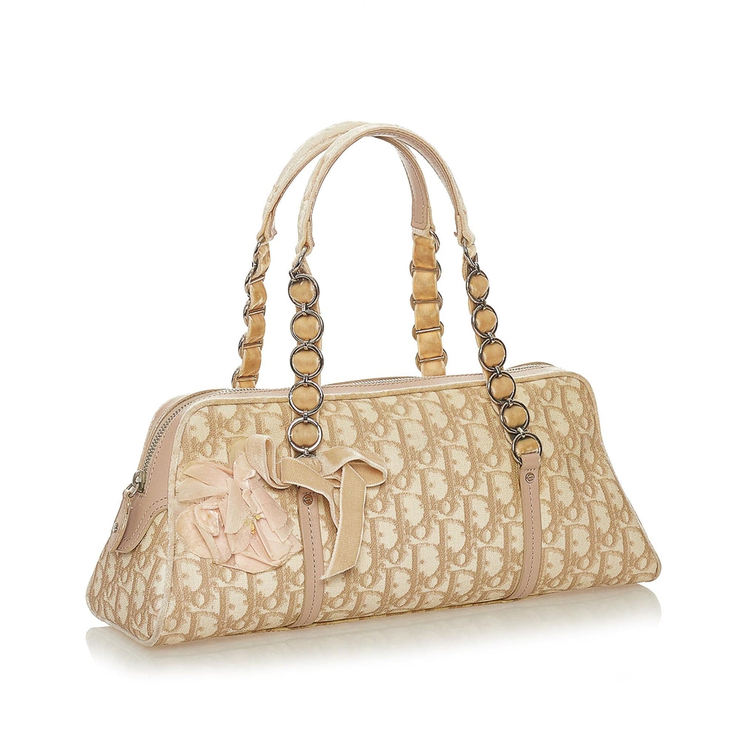 Dior Oblique Romantique Handbag Shg Canvas Satchel Bag