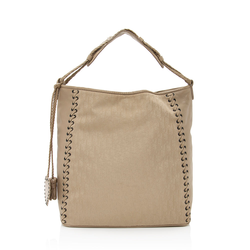 Dior issimo Ethnic Hobo Final Sale Shf Leather Nylon Medium Shoulder Bag