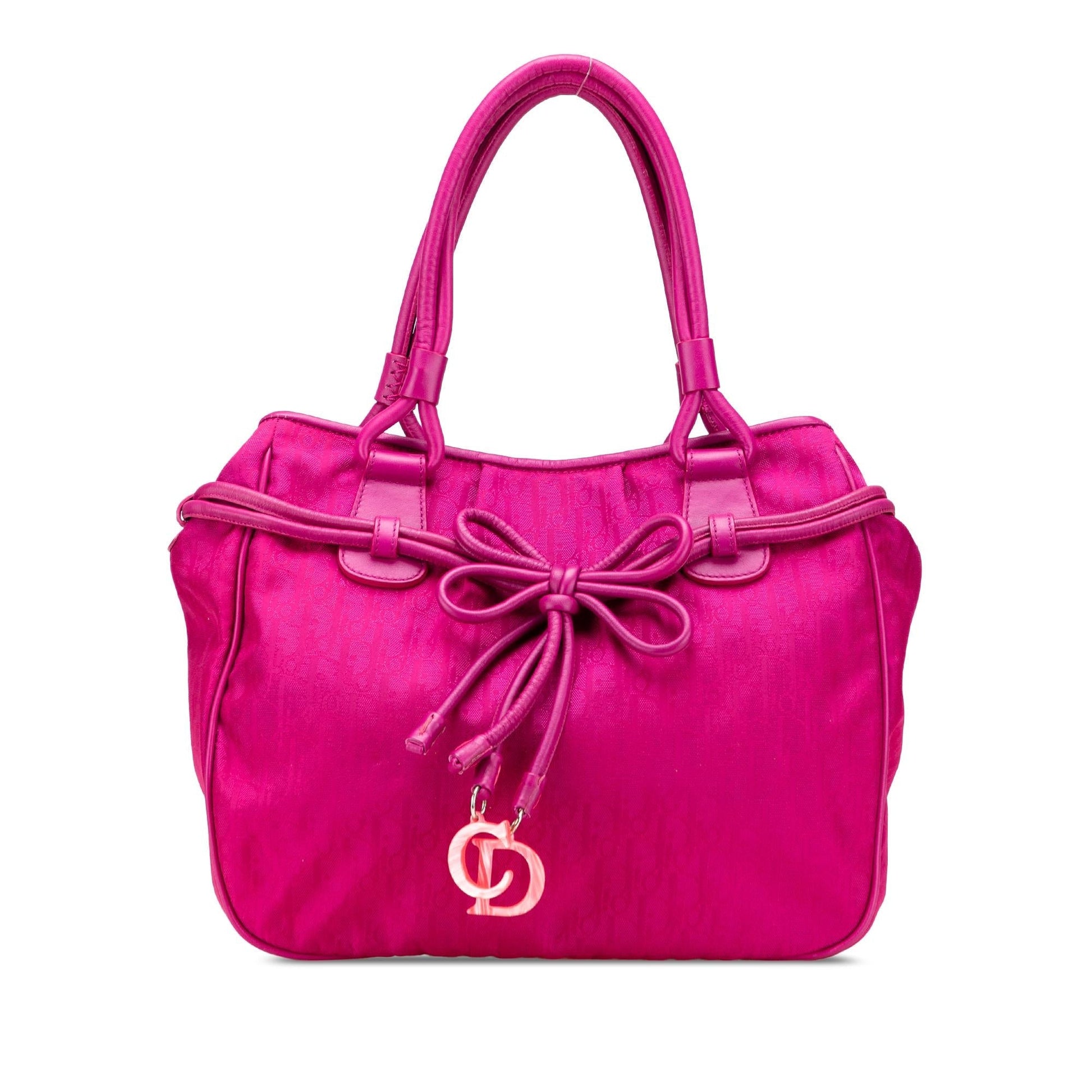 Dior issimo Trotter Bow Tote Canvas Tote Bag